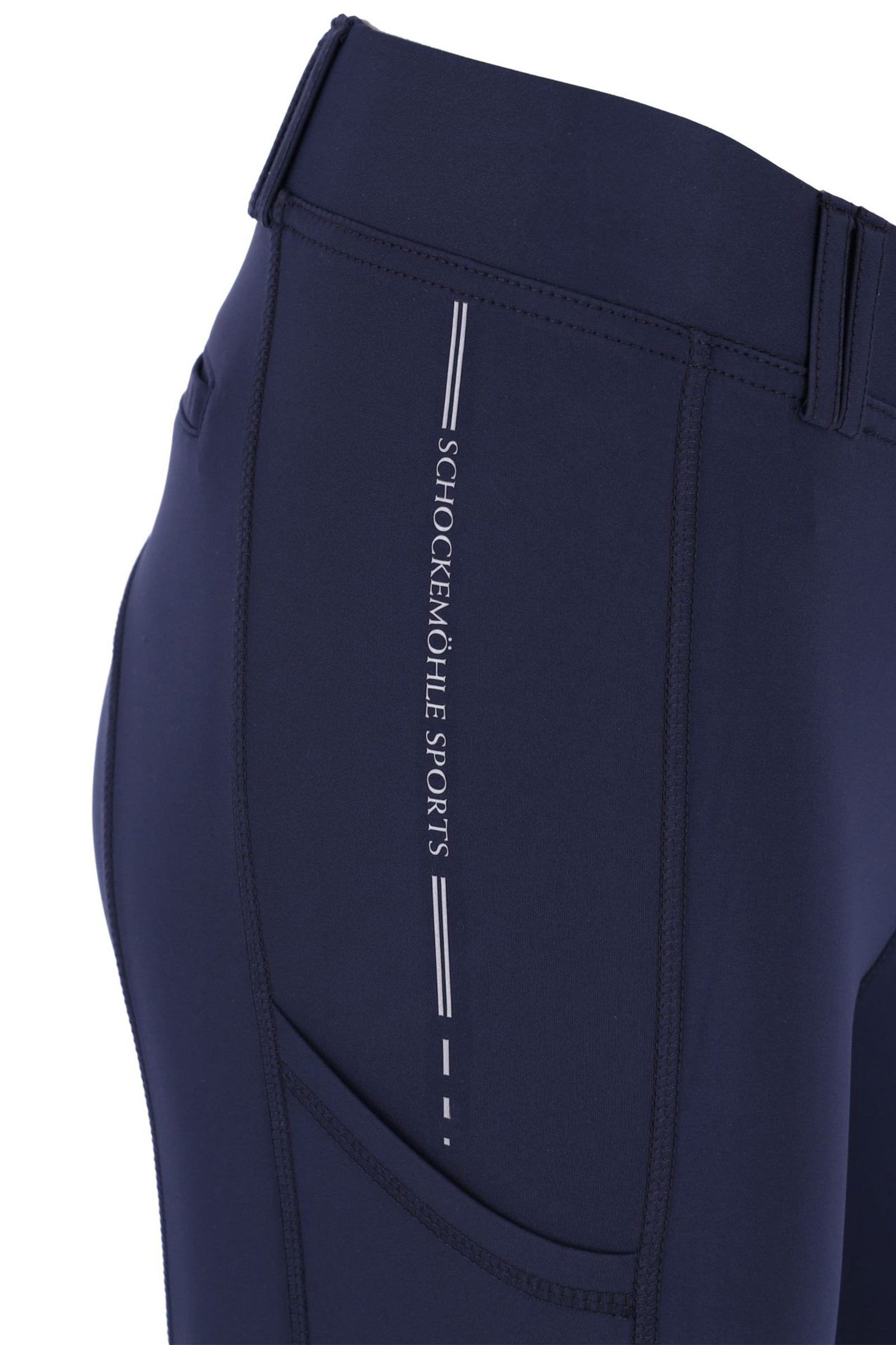 Schockem&ouml;hle Sports New Pocket Damen-Reitleggings Kniebesatz