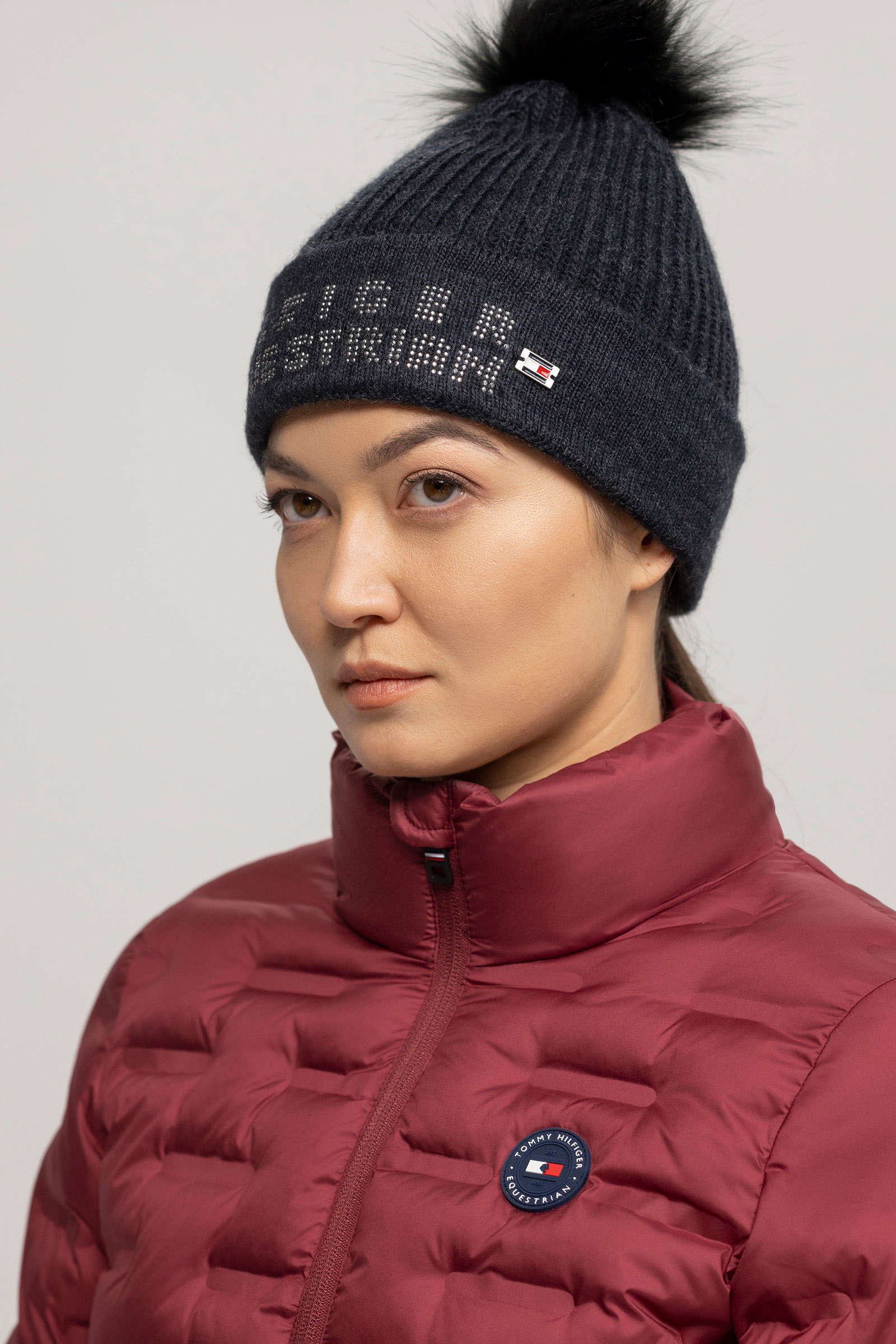 Tommy Hilfiger Equestrian Ottawa Damen M&uuml;tze mit Bommel