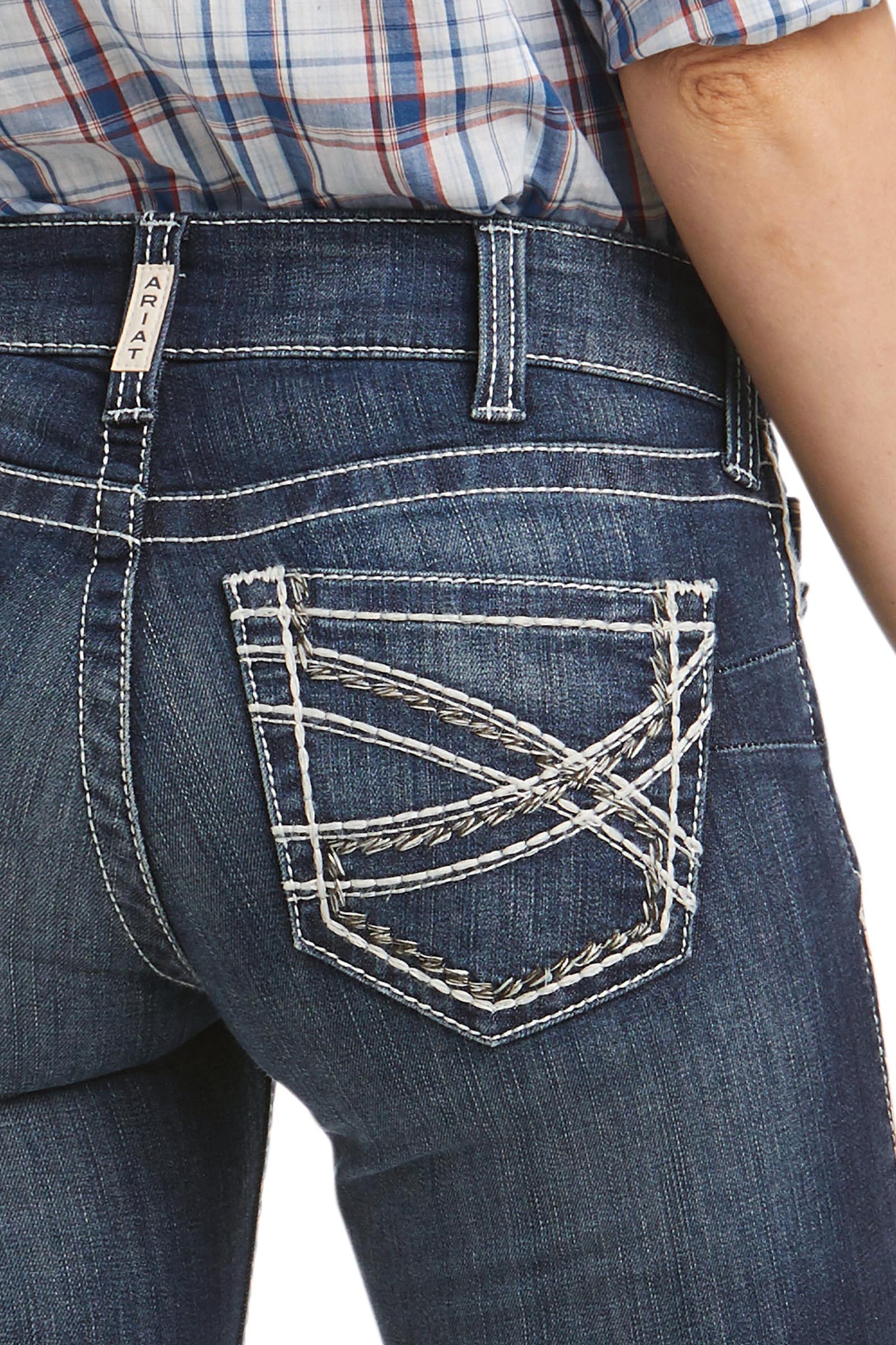 Ariat R.E.A.L. Mid Rise Stretch Entwined Damen Bootcut Jeans