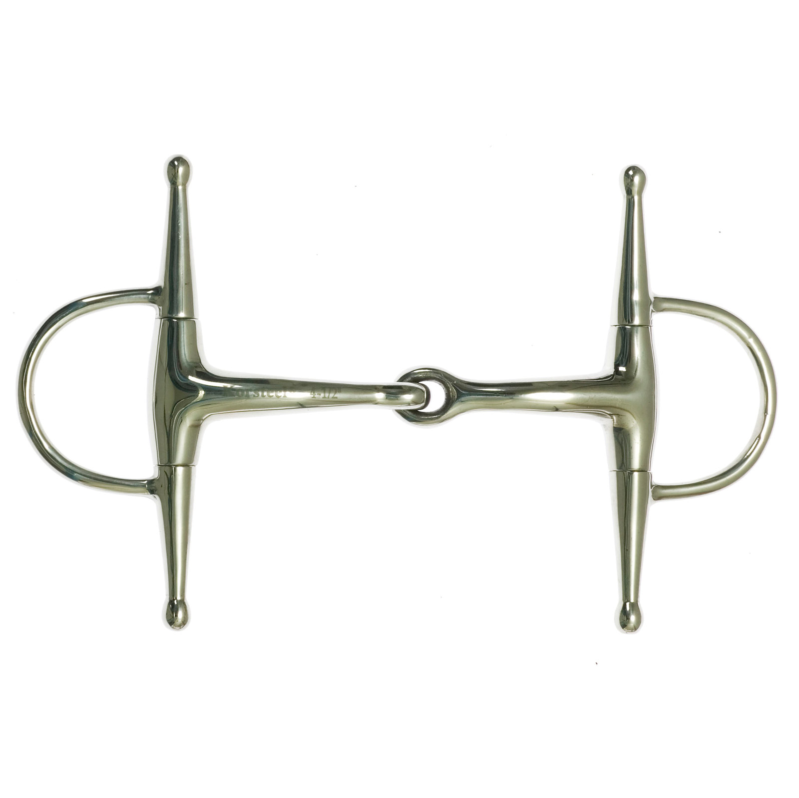 Korsteel Stainless Steel Jointed Full Cheek Snaffle Bit