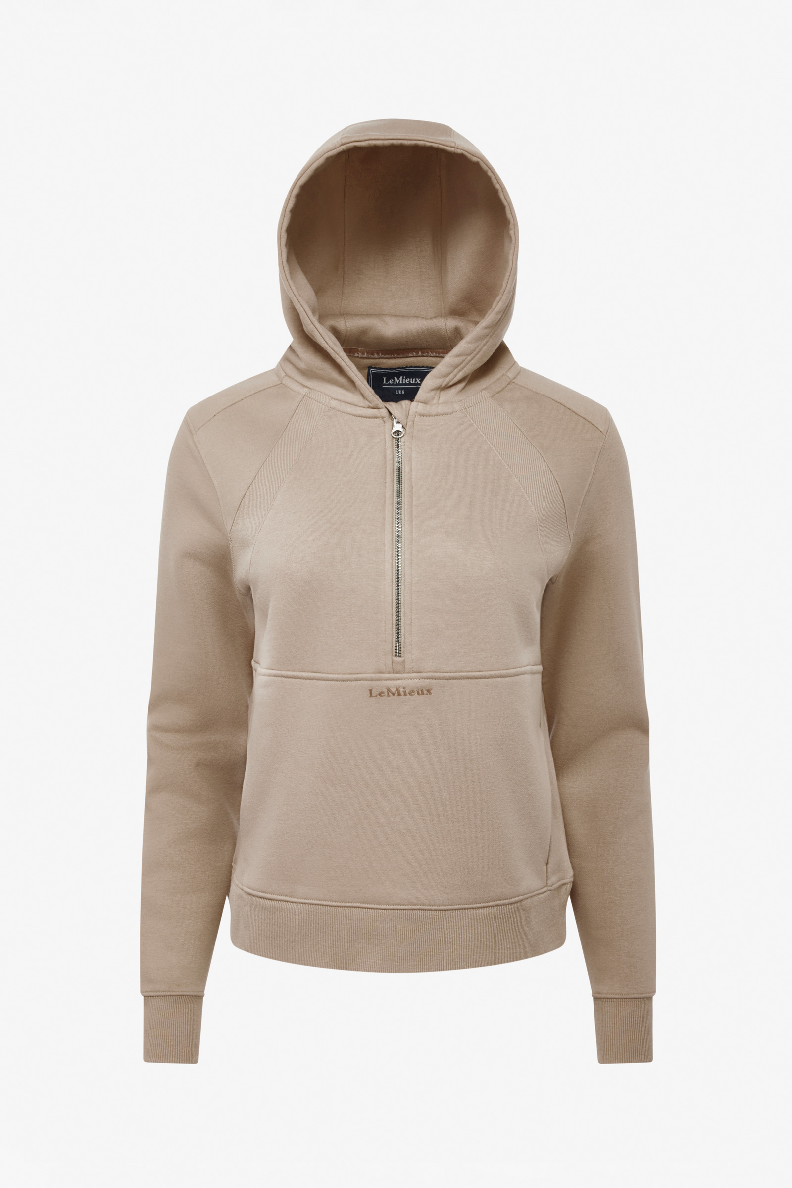 Almond LeMieux Henrietta Damen-Hoodie mit halbem Rei&szlig;verschluss