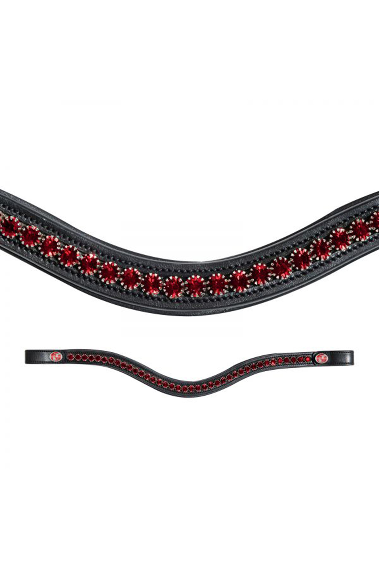 Black/Red Kieffer FlexiLoop® Large Crystal Stirnriemen
