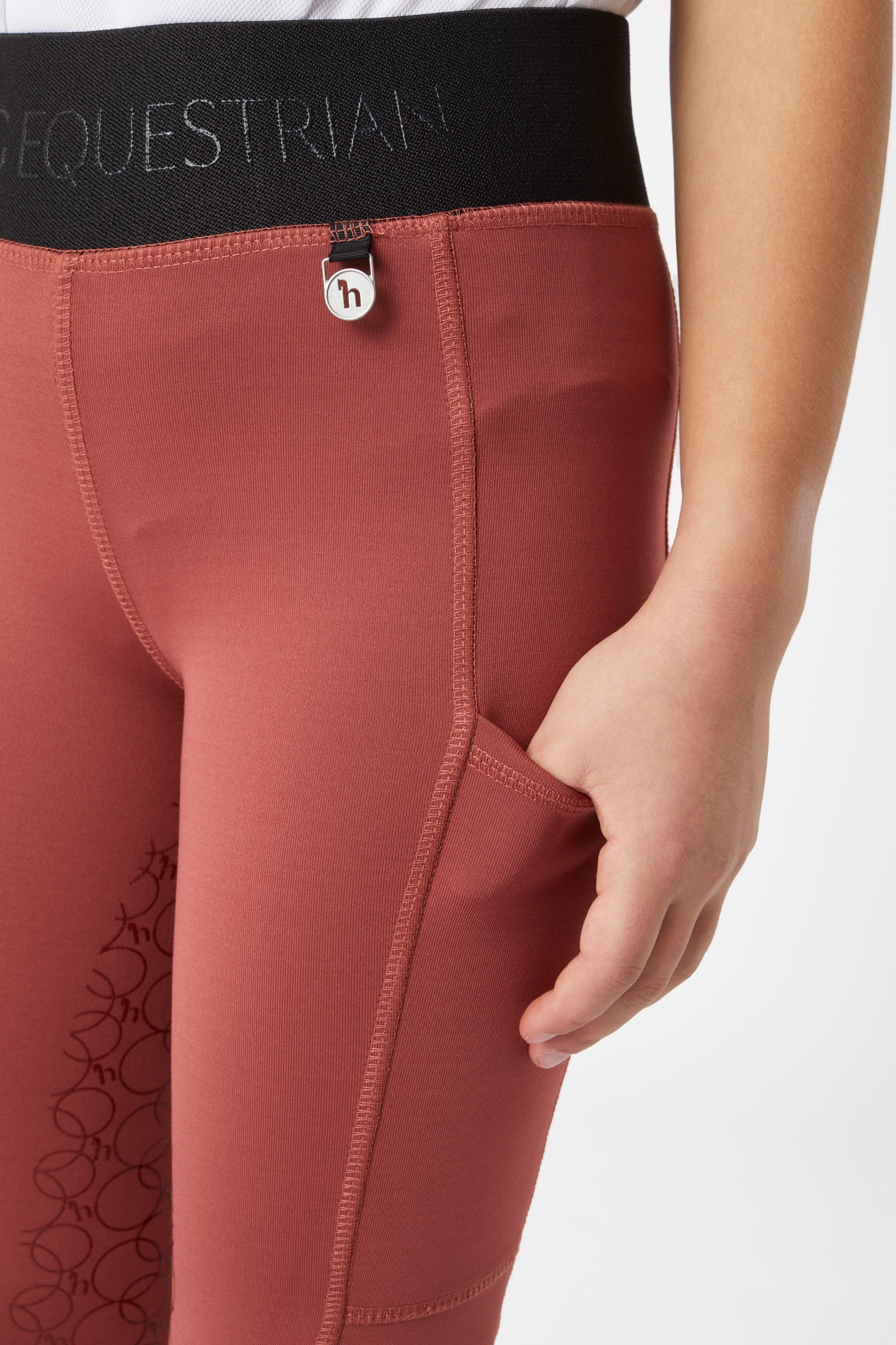 Horze Leighton Teens Vollbesatzreitleggings mit Silikongrip und warmem Futter