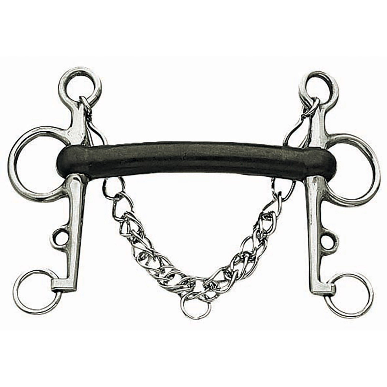 Korsteel Pelham-Stangengebiss aus Hartgummi