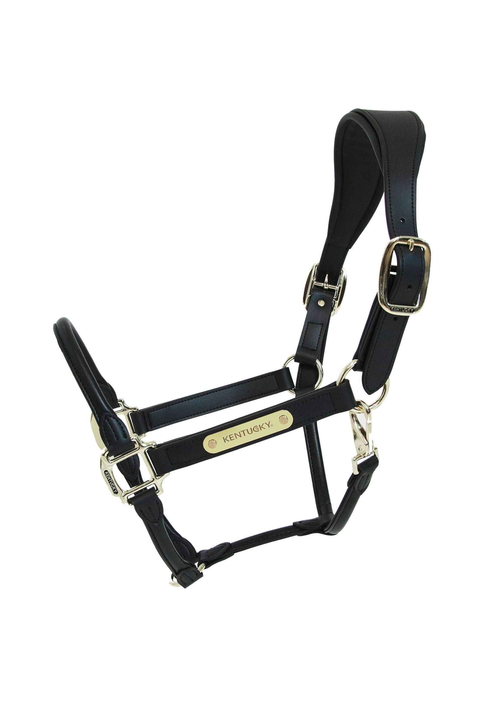 black Kentucky Horsewear Lederhalfter Anatomic