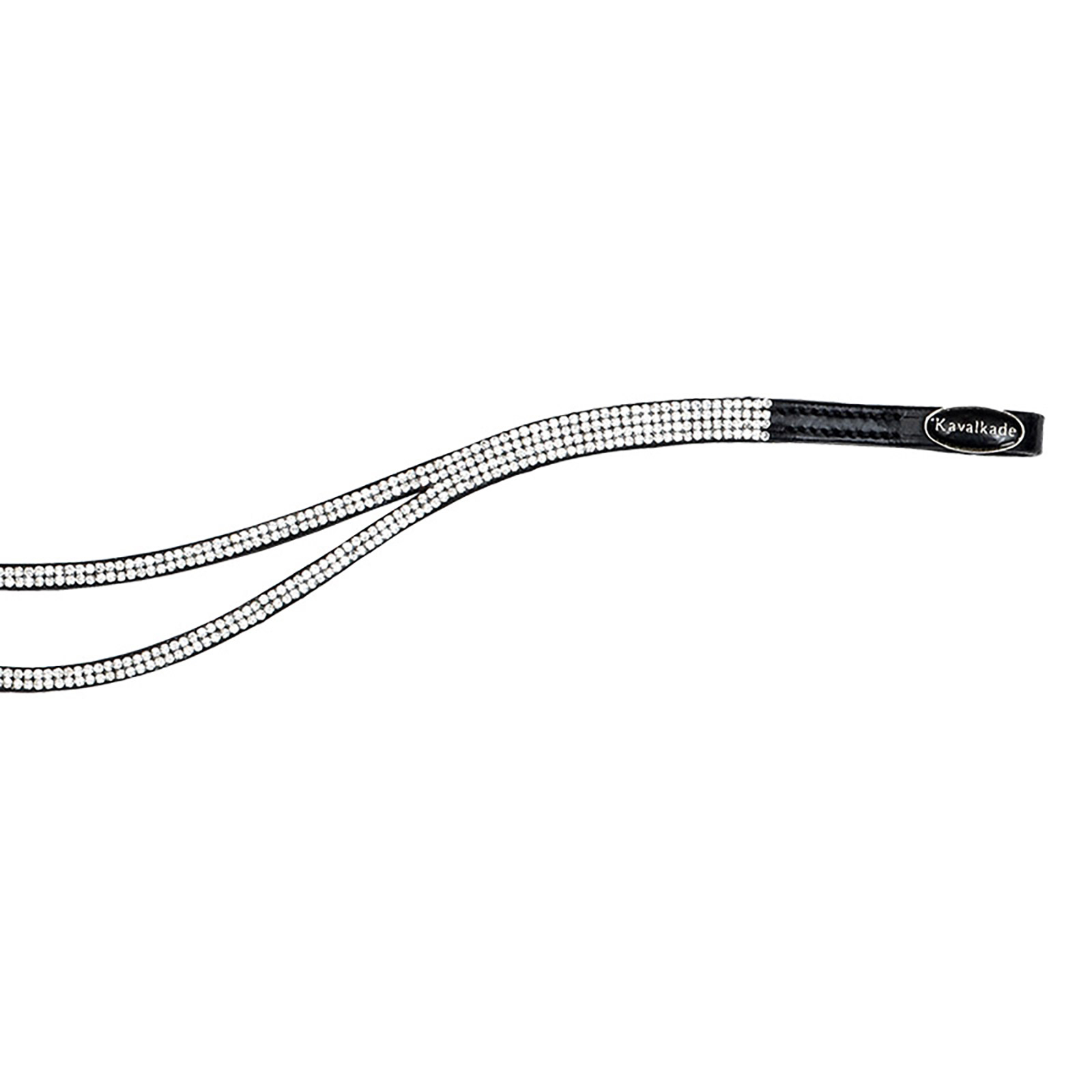 Kavalkade Stirnband, schmal, zweigeteilt, weiße Steine, W