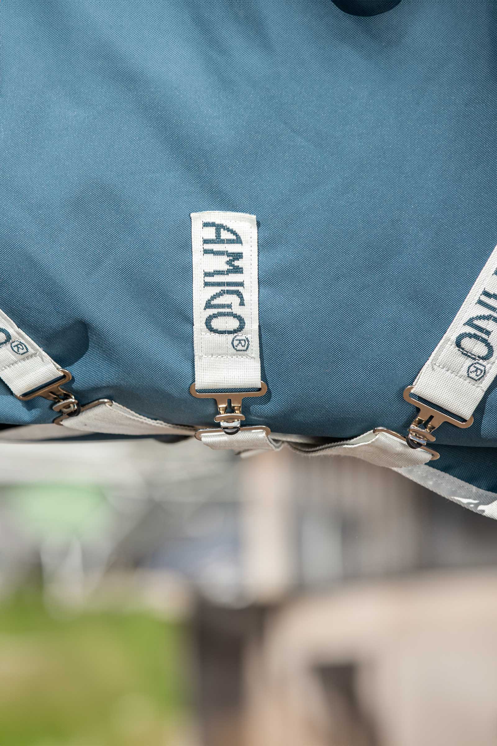 Horseware Amigo AmEco 12 Plus Weidedecke mit abnehmbarem Halsteil, 100g