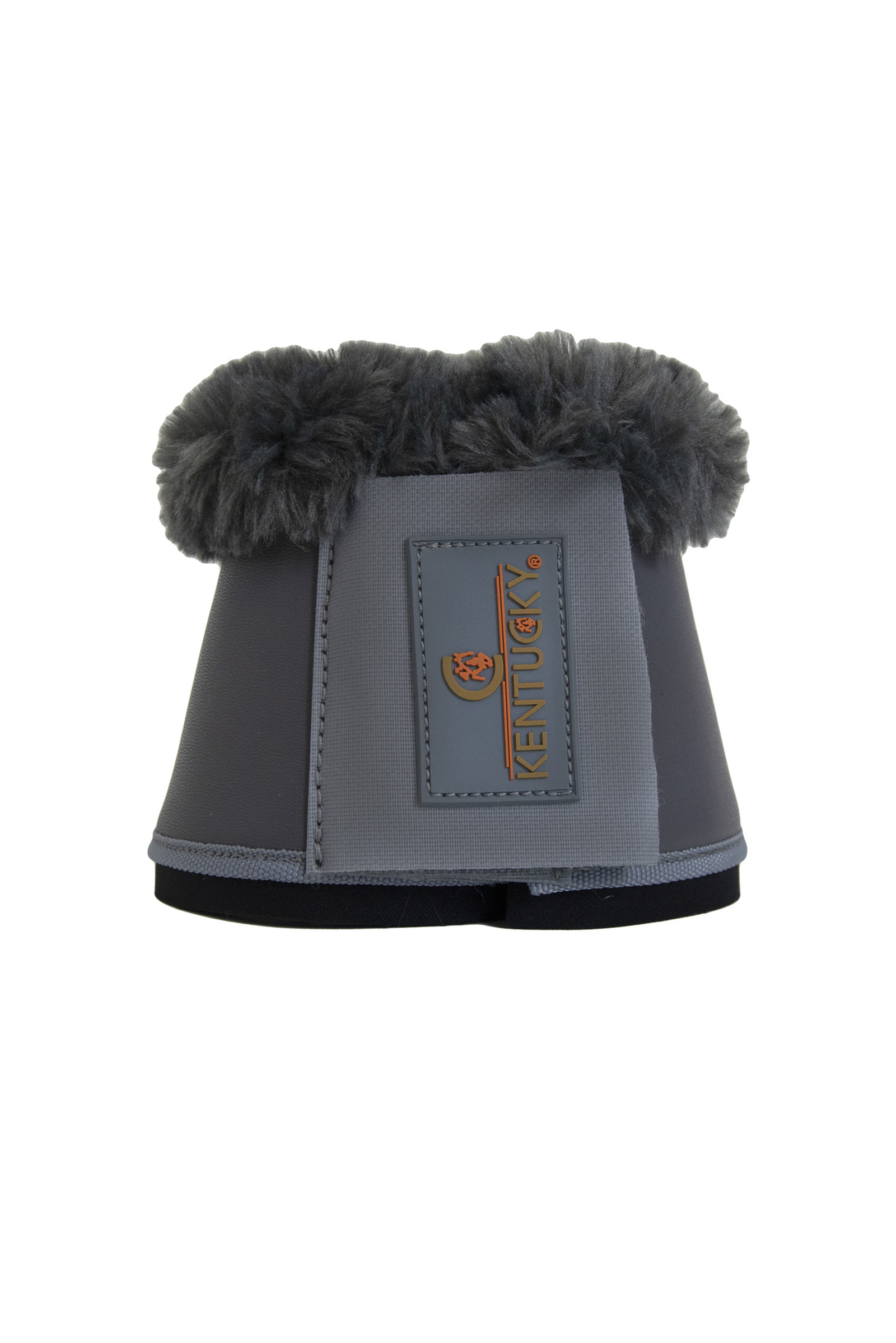 Grey Kentucky Horsewear Sprungglocken Lammfell Leder