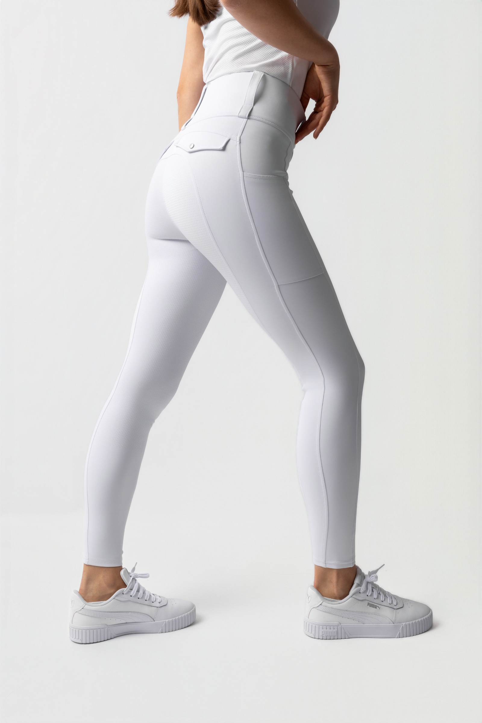 Horze Damenreitleggings Anya mit Vollbesatz aus Silikon UPF 50+