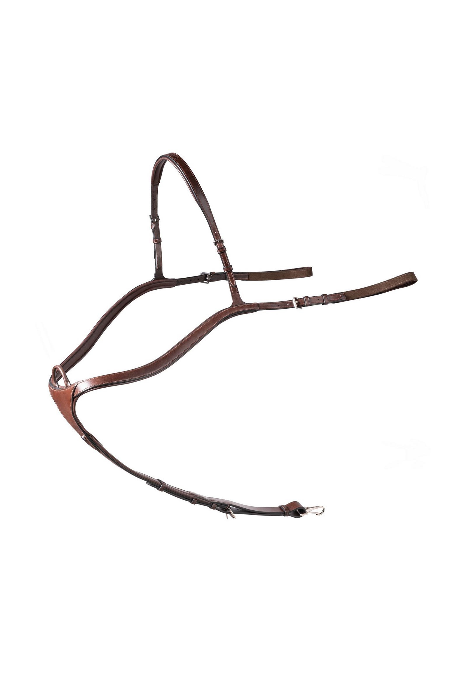 Brown/Silver Trust Equestrian Lyon Long Bridge Breastplate