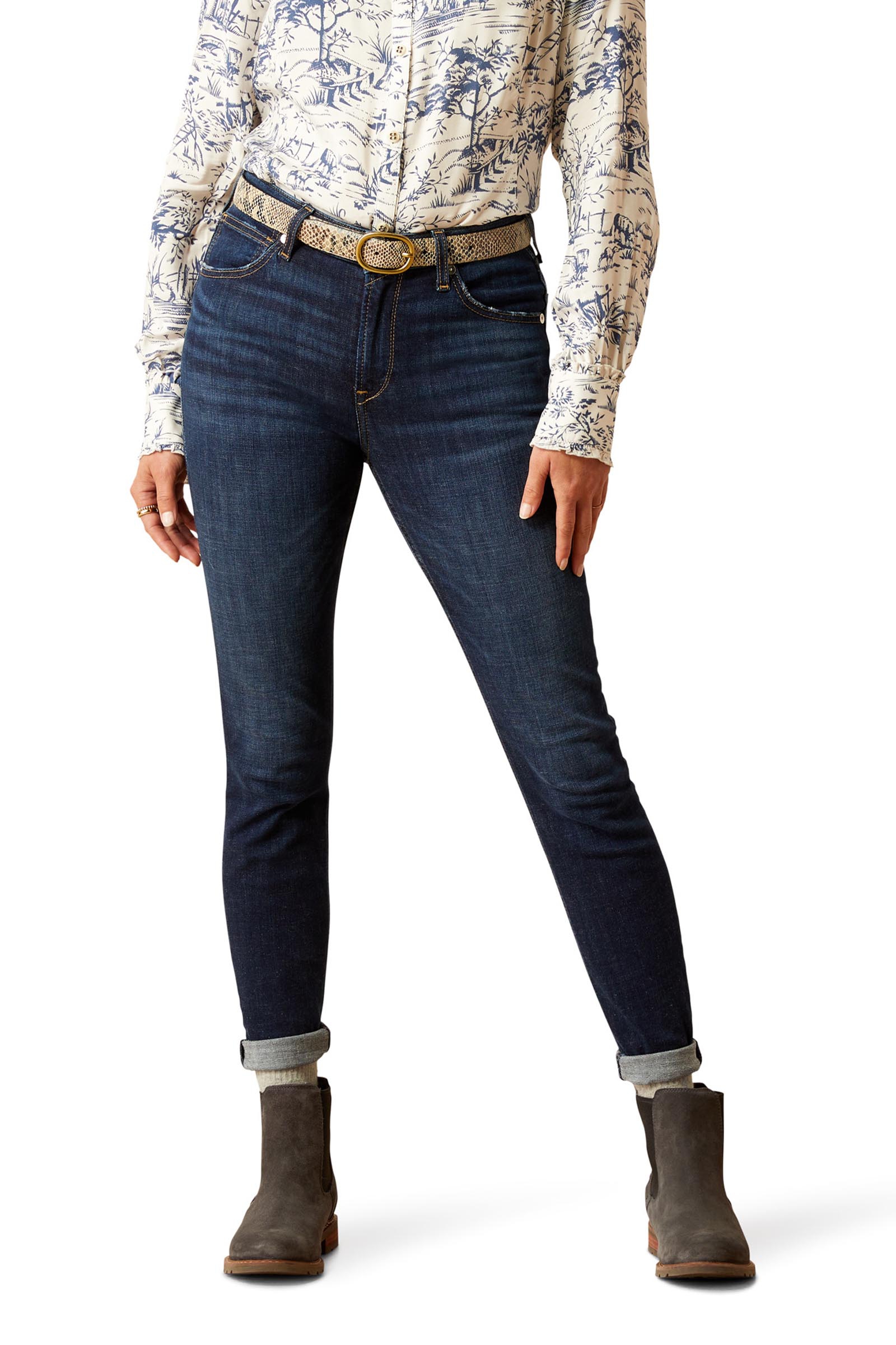 Ariat High Rise Bridle Damen Skinny Jeans mit hohem Bund
