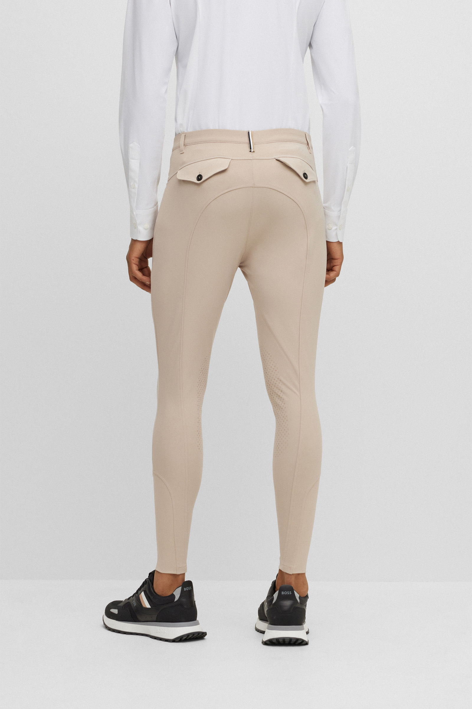 Beige Boss James Herren Kniebesatz-Reithose