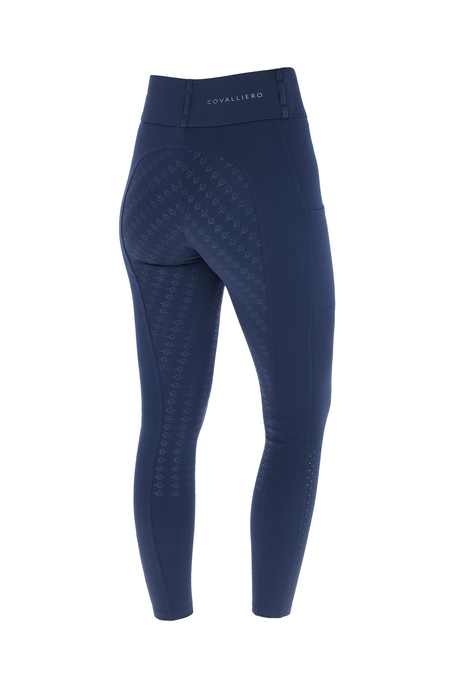 Dark Navy Covalliero Damen Kompressions-Reitleggings mit Vollbesatz SS25  