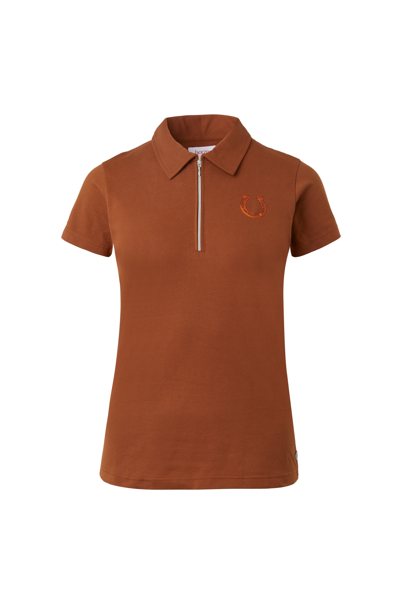 Horze Amy Damen Kurzarm-Poloshirt mit Baumwollstretch