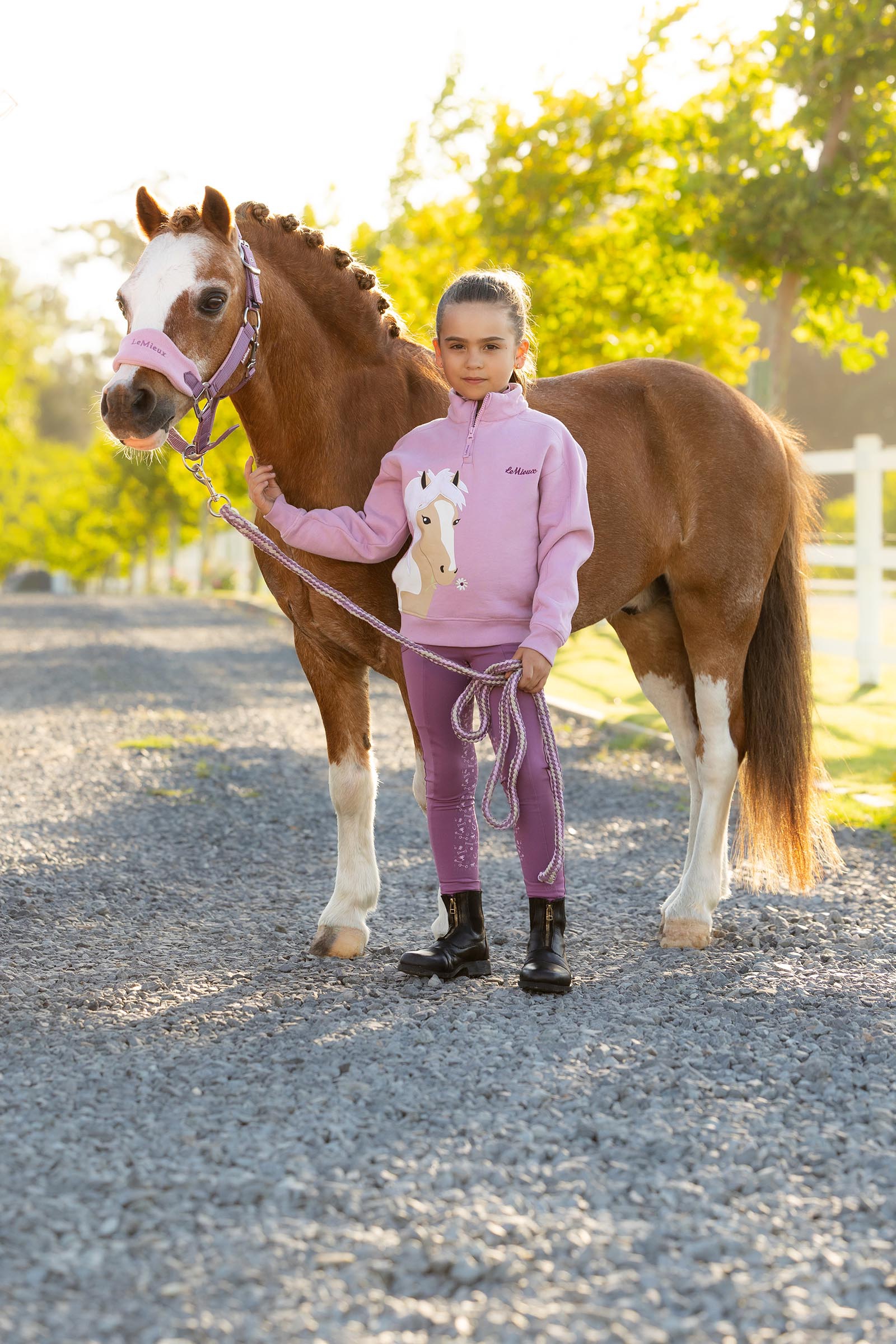 LeMieux Mini Quinn Kinder Sweatshirt mit Viertelrei&szlig;verschluss