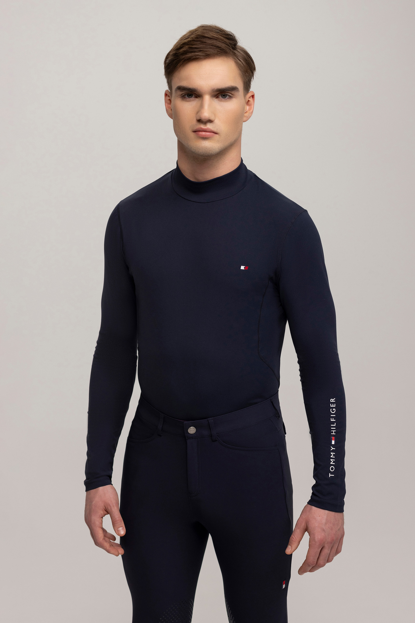 Tommy Hilfiger Equestrian Phoenix Herren Stehkragen Langarmshirt