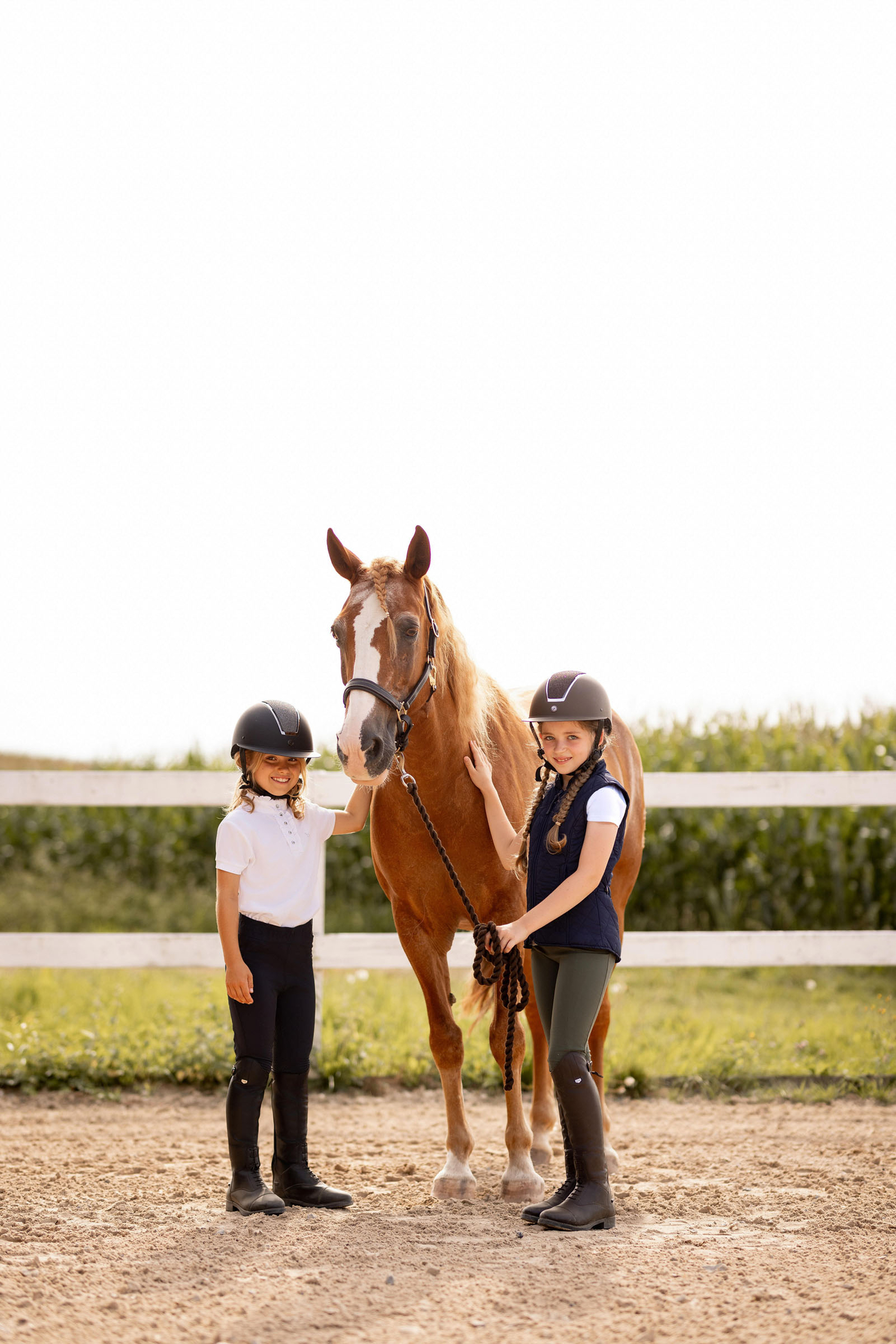 Horze Christel Kinder Turniershirt mit Kurzarm und Rüschen