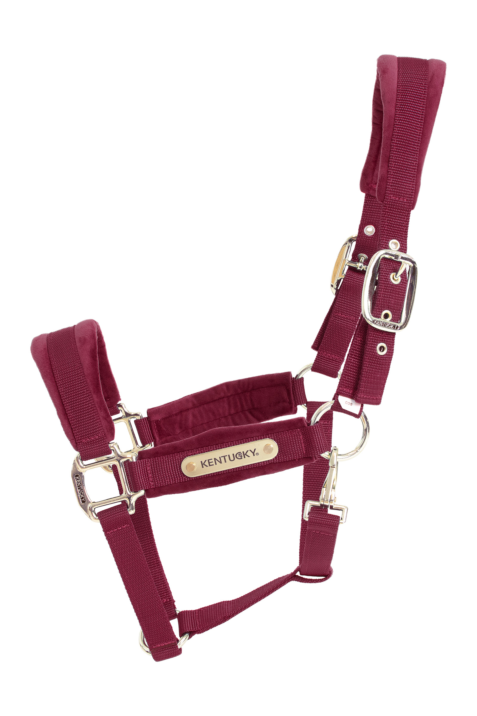 Burgundy Dark Red Kentucky Horsewear Velvet Halfter