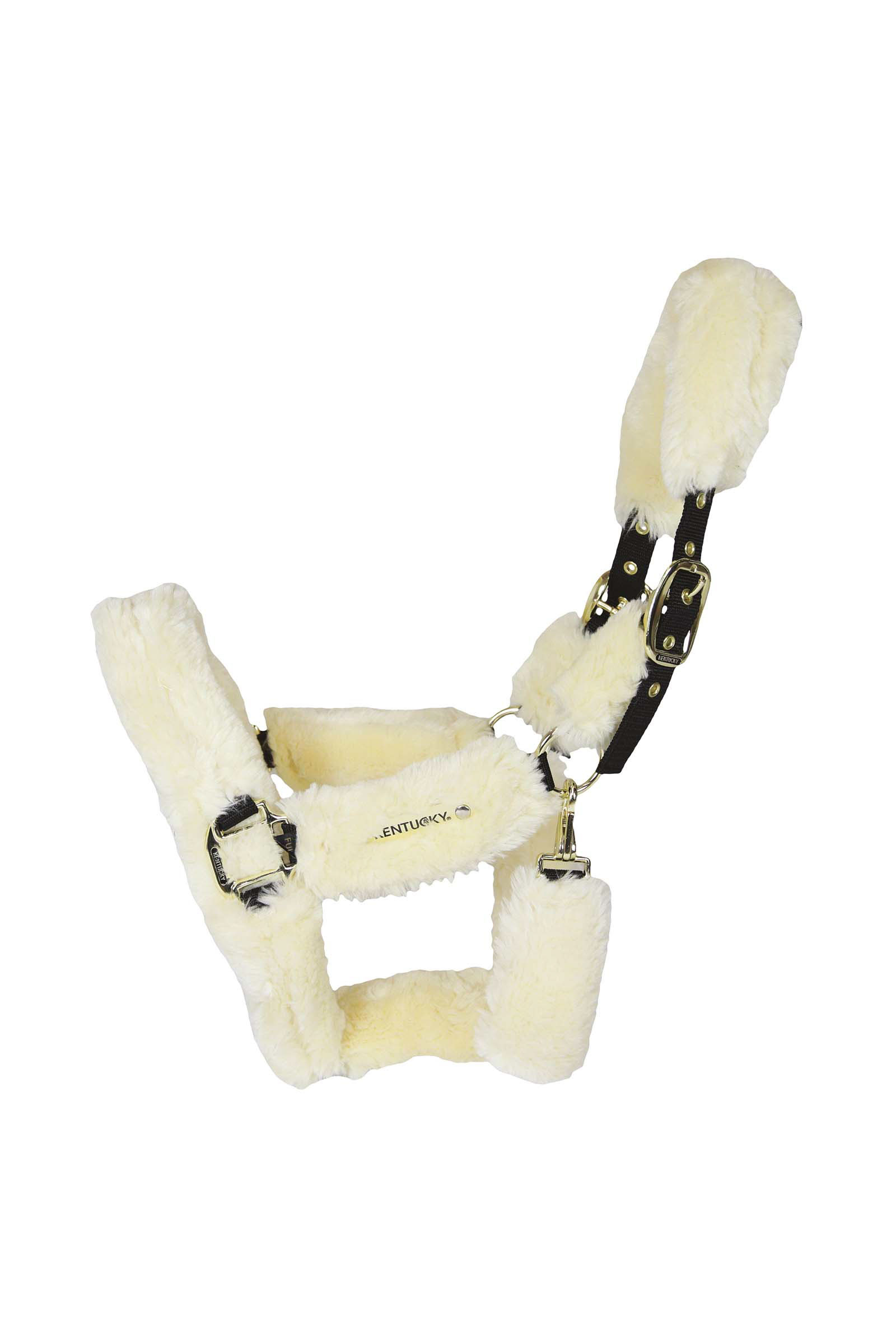 Natural Kentucky Horsewear Lammfell Transport-Halfter