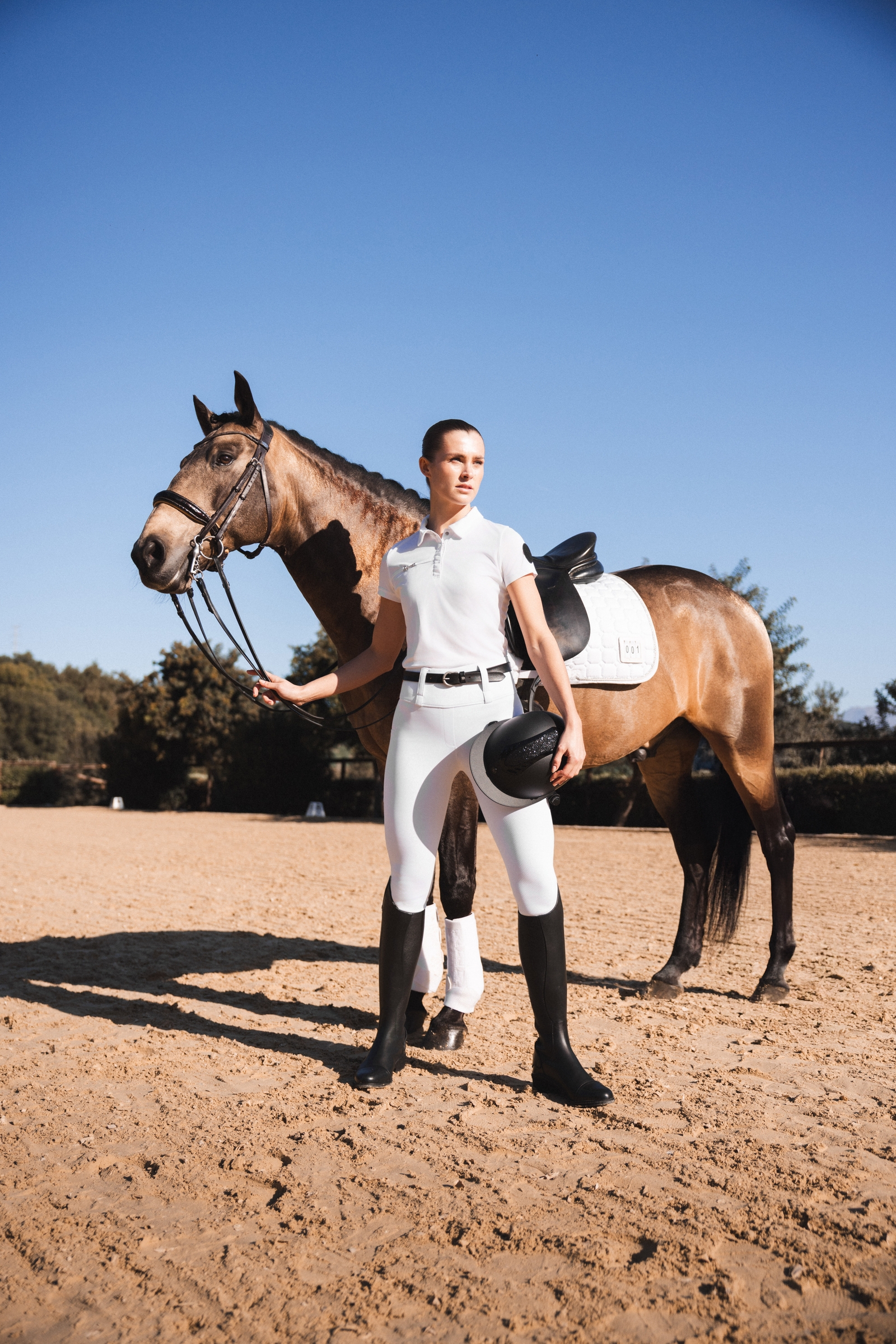 Horze Damenreitleggings Anya mit Vollbesatz aus Silikon UPF 50+