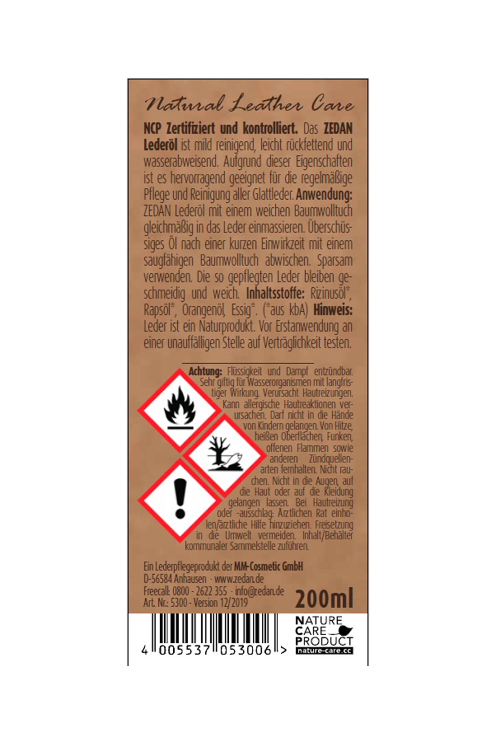 Zedan Lederöl, 200ml