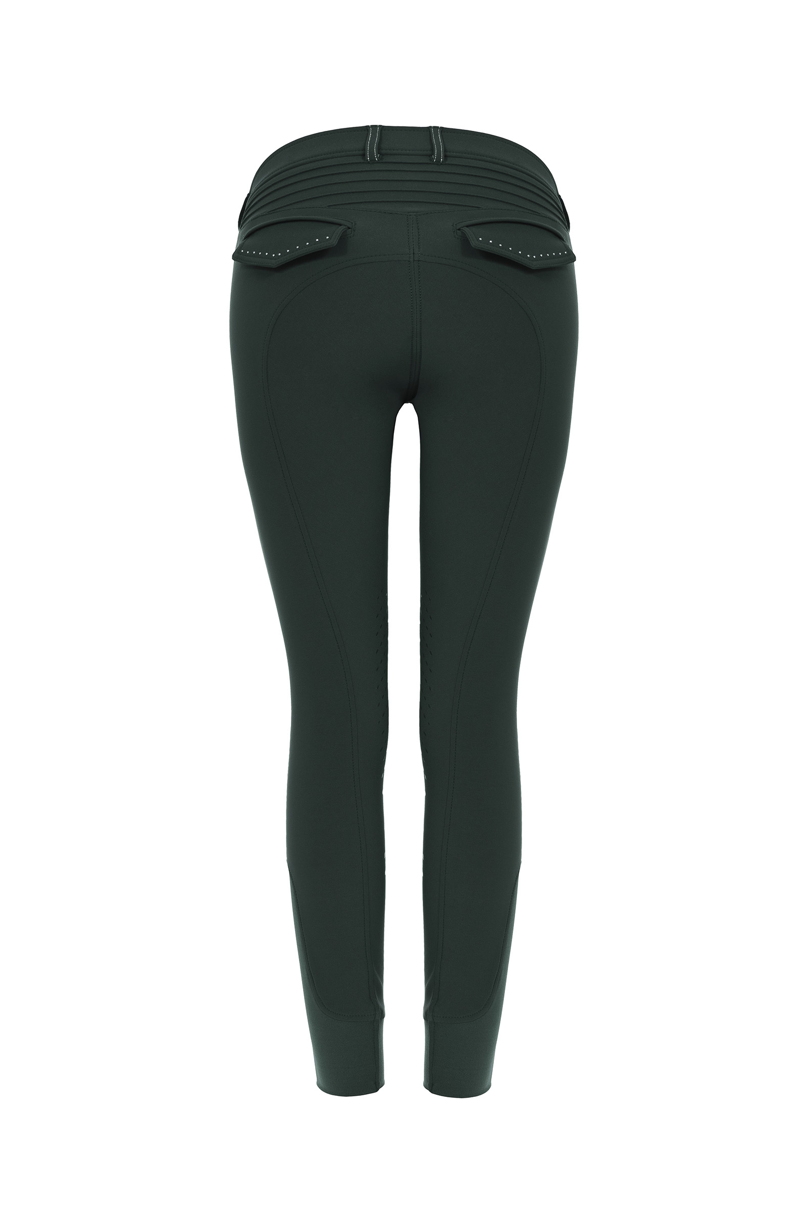 Dark Green Cavallo CAVALDALIMA Damen Reithose mit Kniebesatz