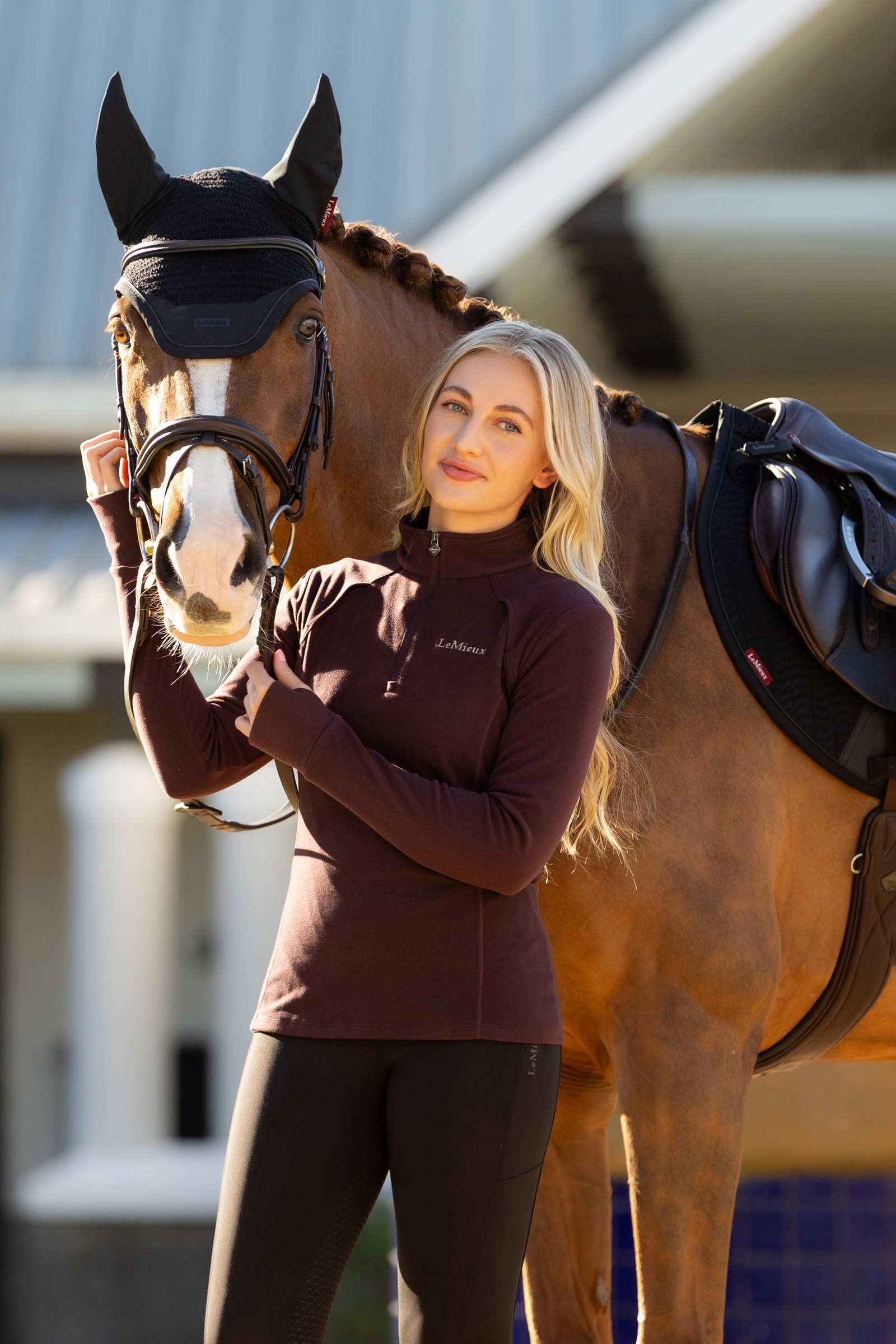 LeMieux Frances Damen Fleece mit Viertelrei&szlig;verschluss