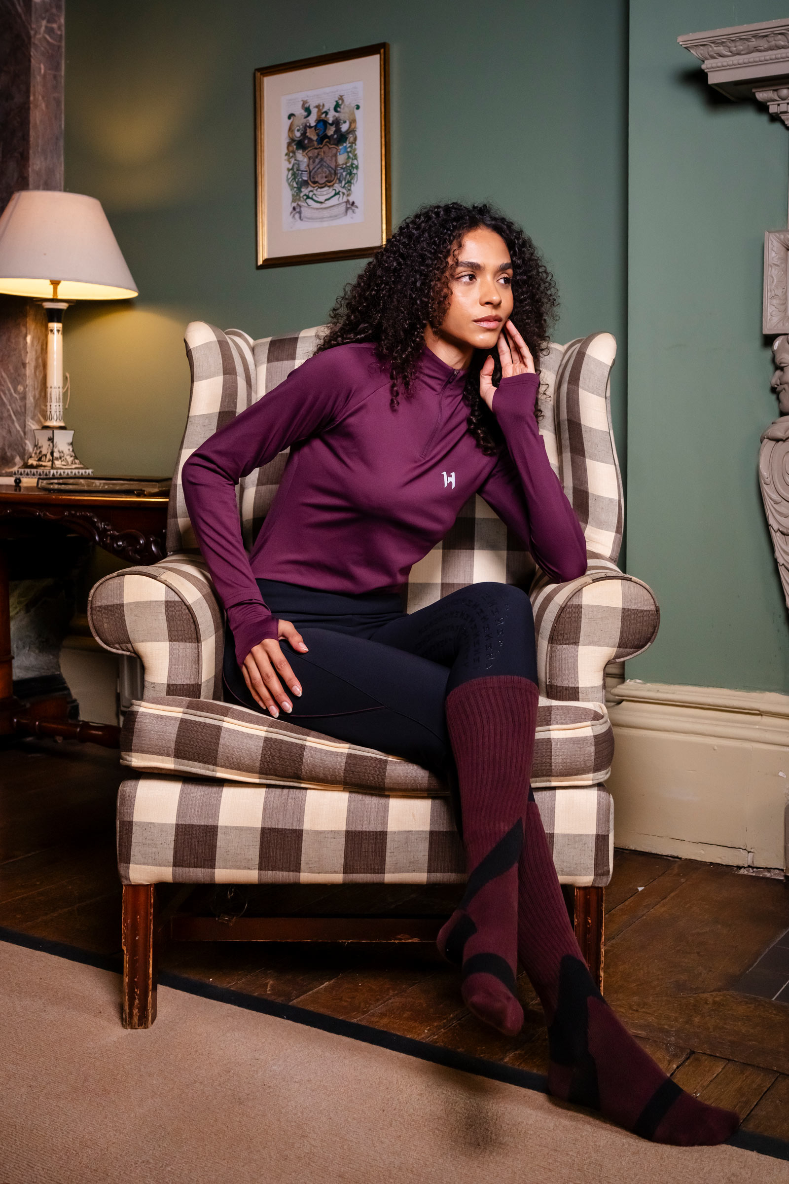 Celestial Purple Horseware Strive Winter Damen 1/4 Zip Oberteil