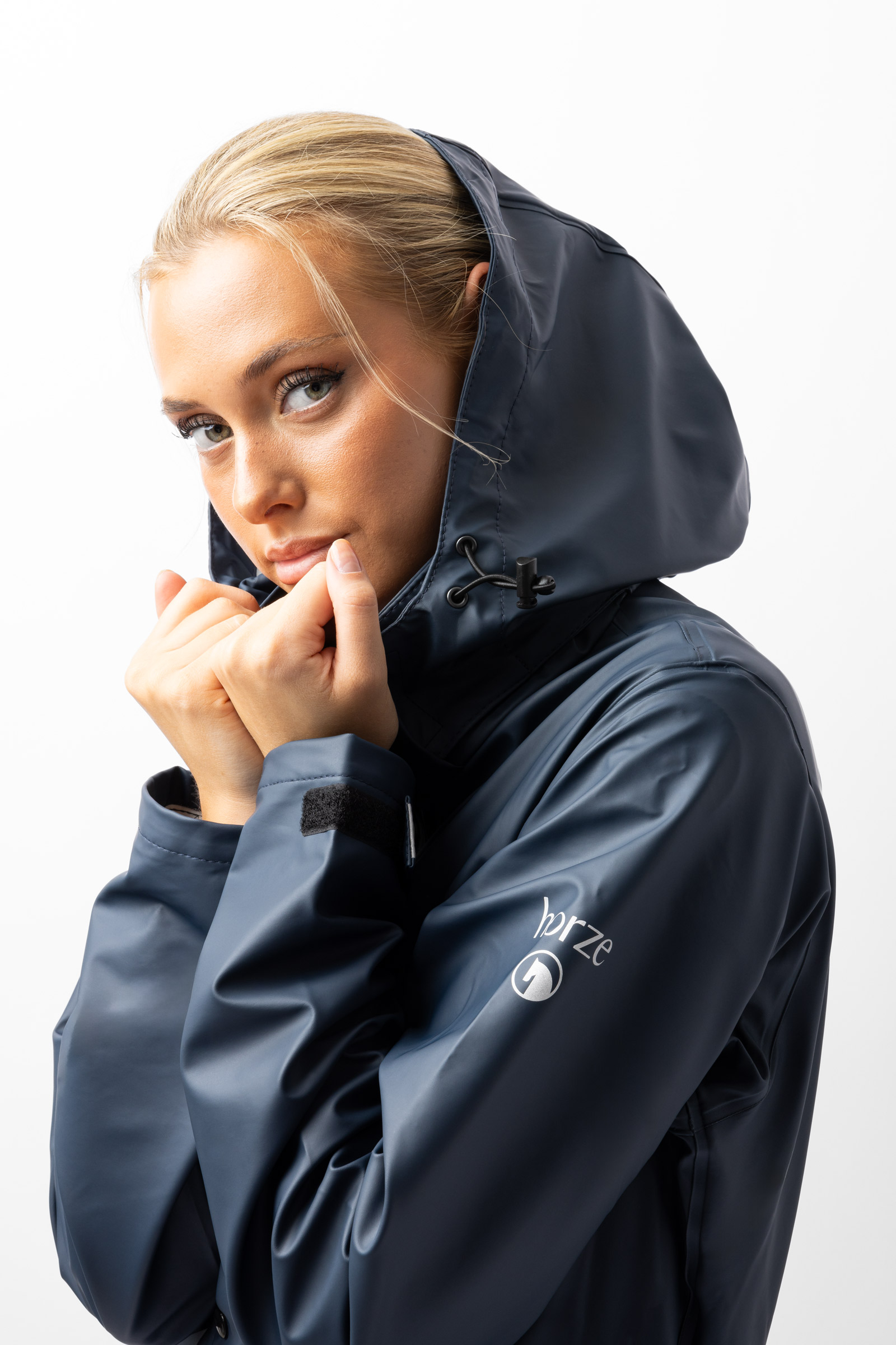 Horze Hazel Langer Damen-Regenmantel mit Schlitzen