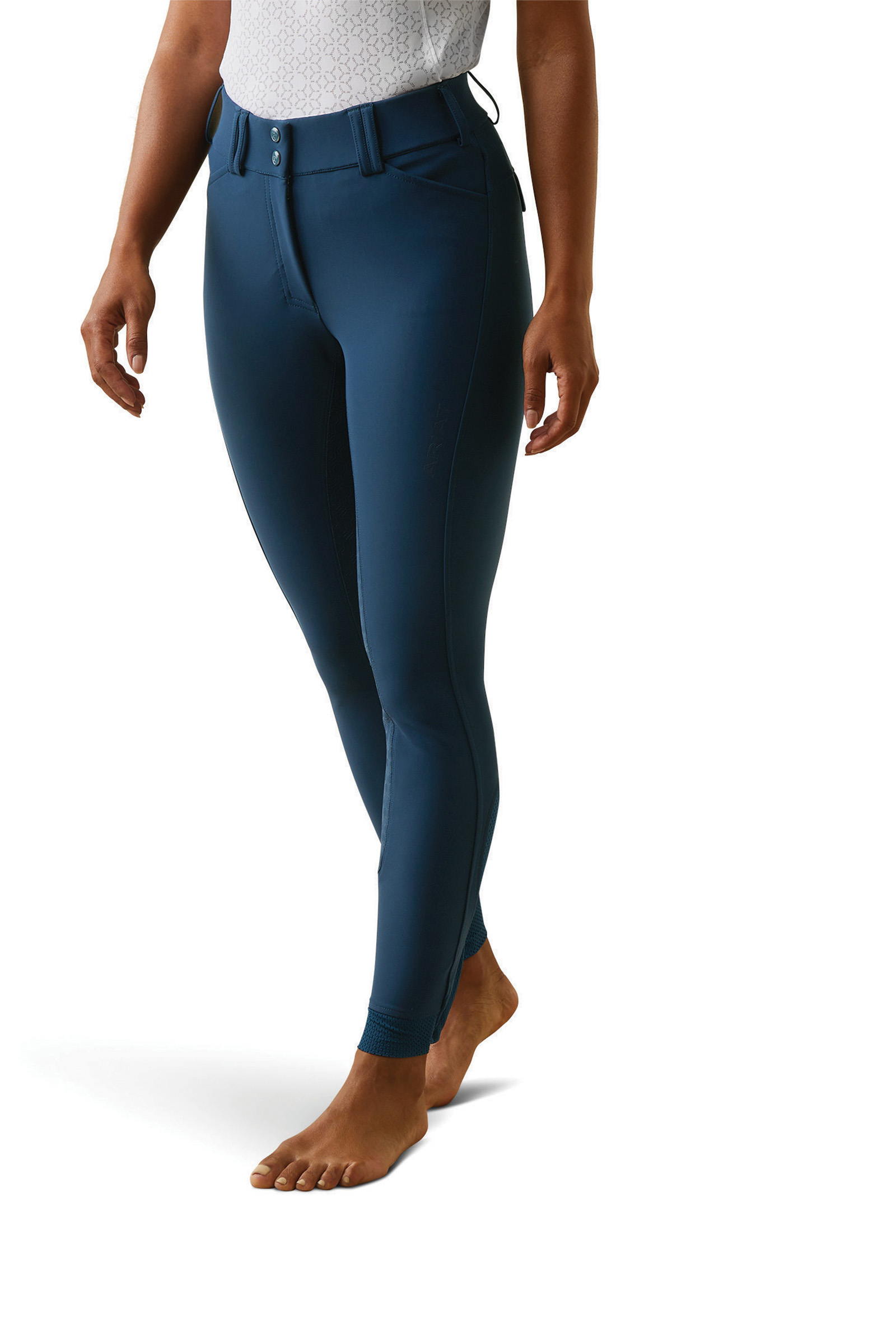 Deep Petroleum Ariat Tri Factor Damen Vollbesatzreithose mit Silikongrip