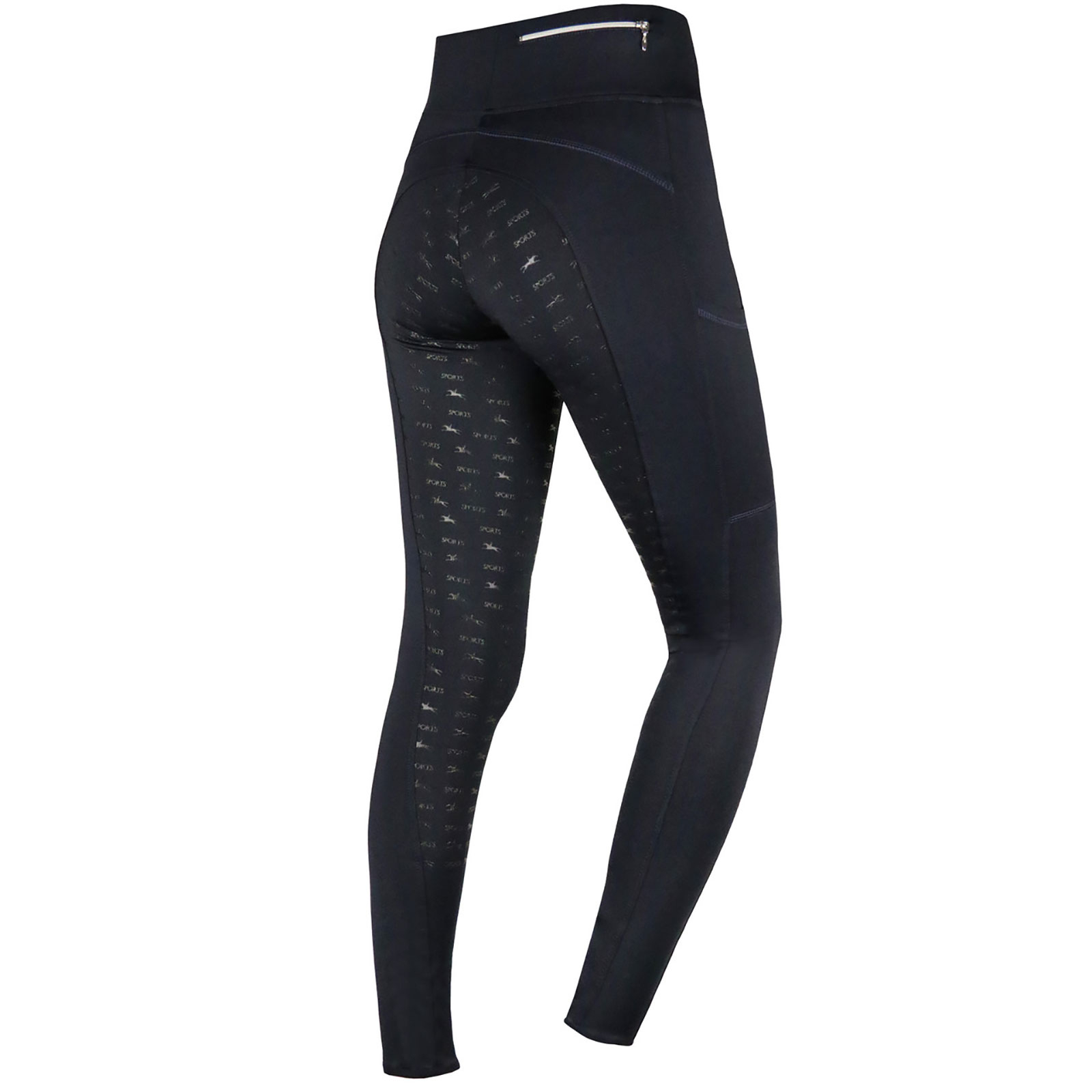 Schockem&ouml;hle Sports Pocket Damen Reitleggings Vollbesatz