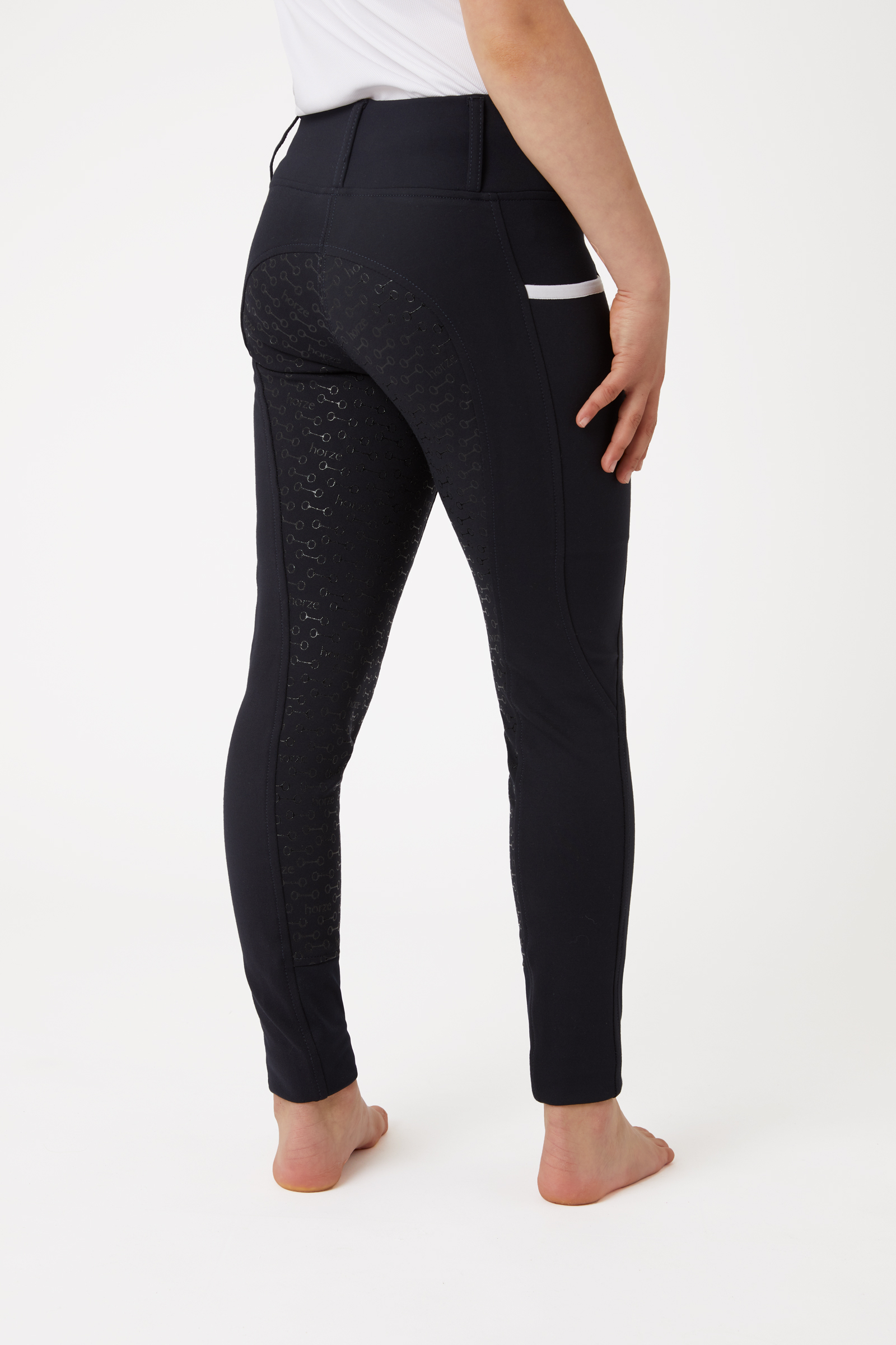 Horze Lucinda Kinder Reitleggings mit Silikonvollbesatz und hohem Bund