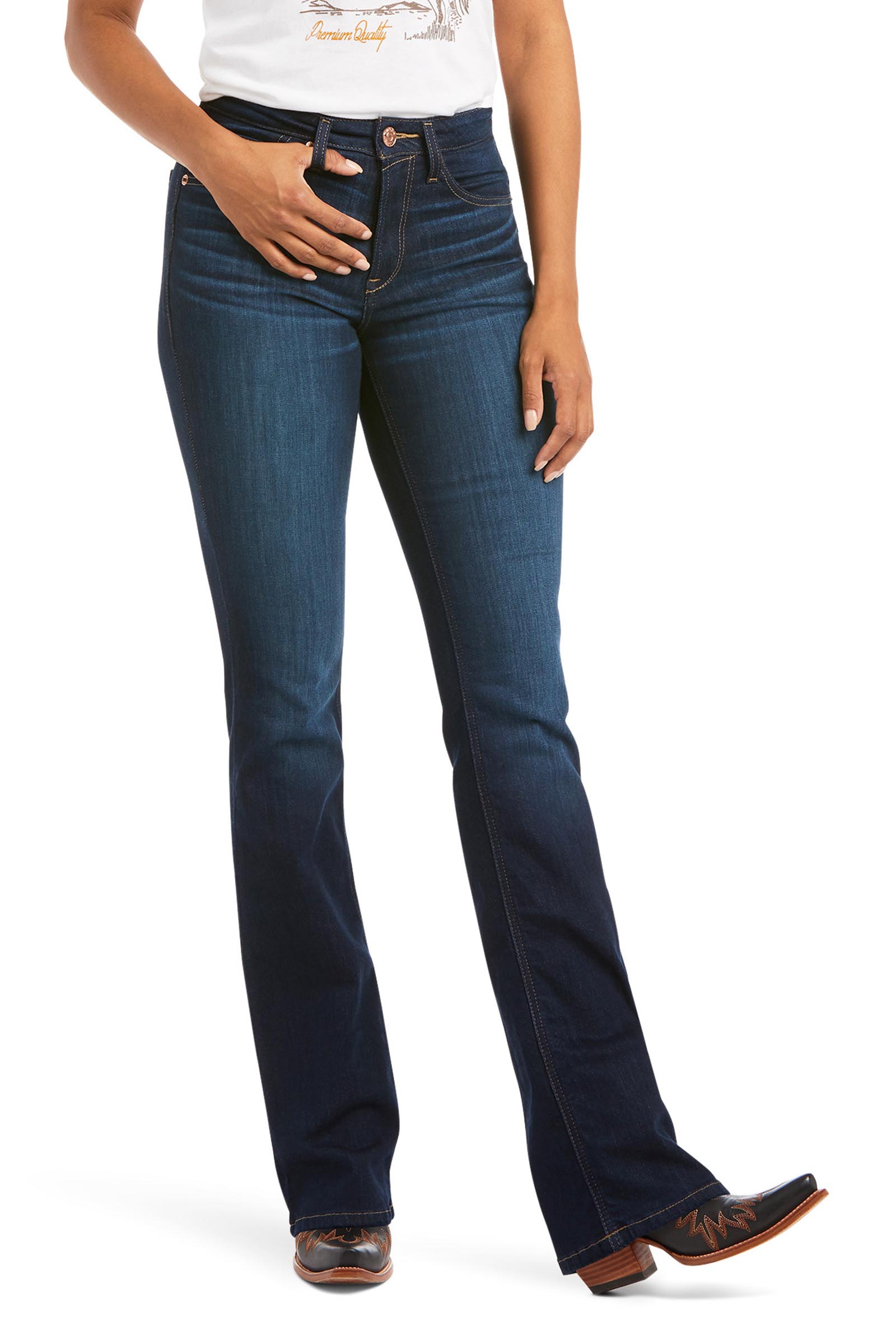 Ariat Real High Rise Ballary Boots Cut Damen Jeans