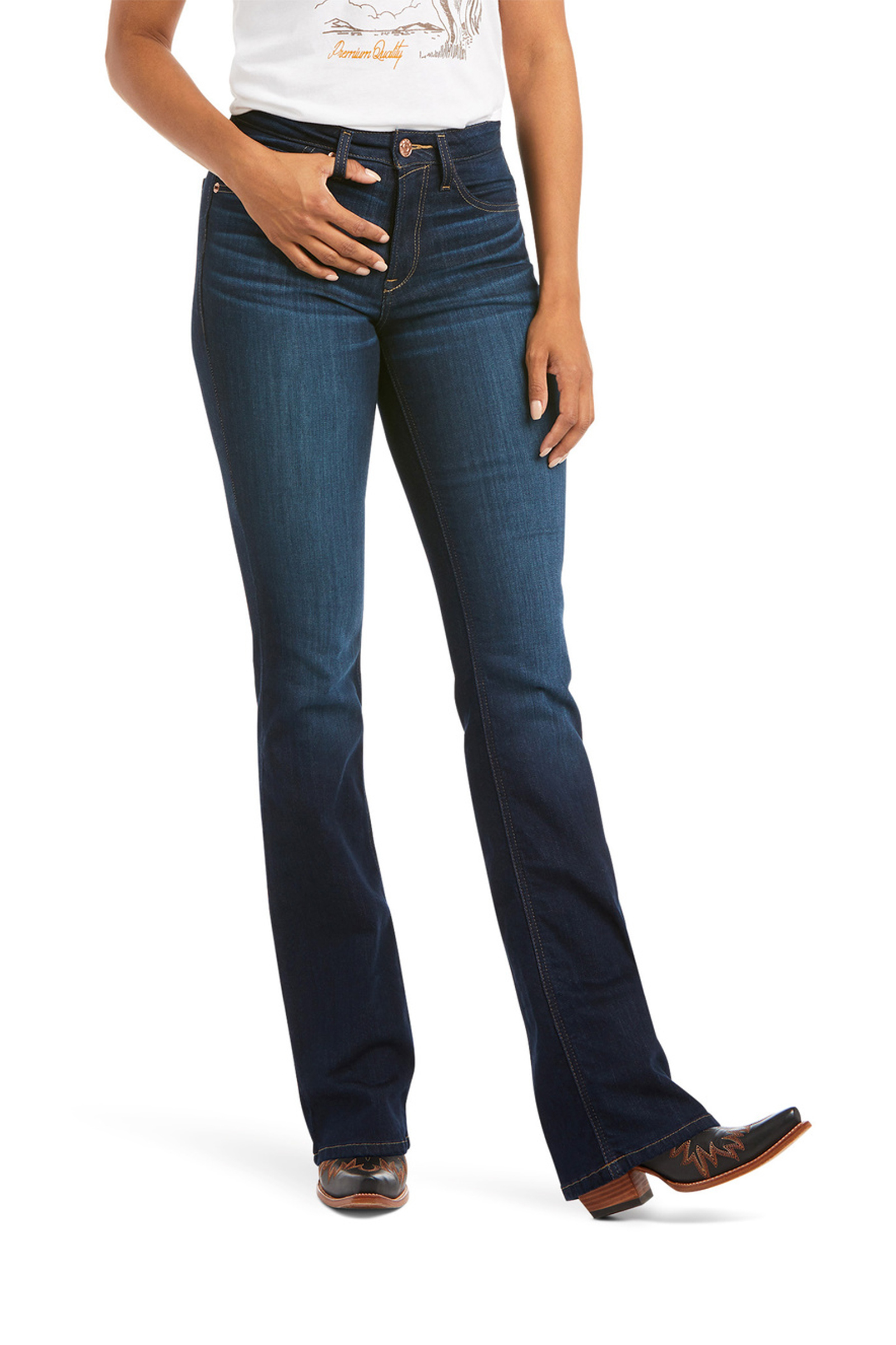 Ariat Damen Real High Rise Ballary Bootcut Jeans
