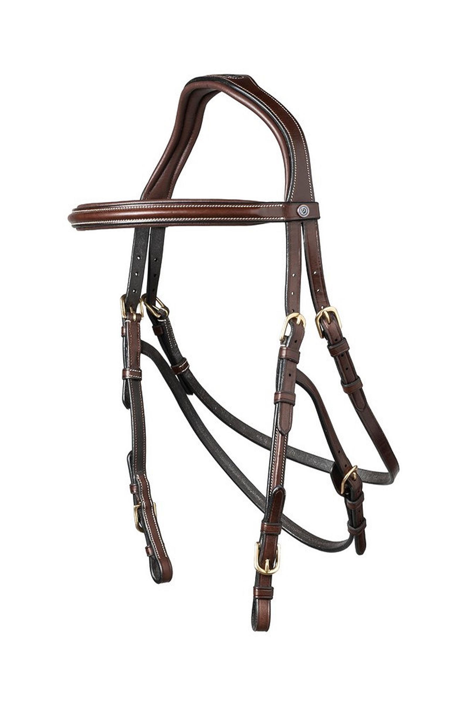 Brown/Gold Trust Equestrian Hickstead Hackamore Bridle