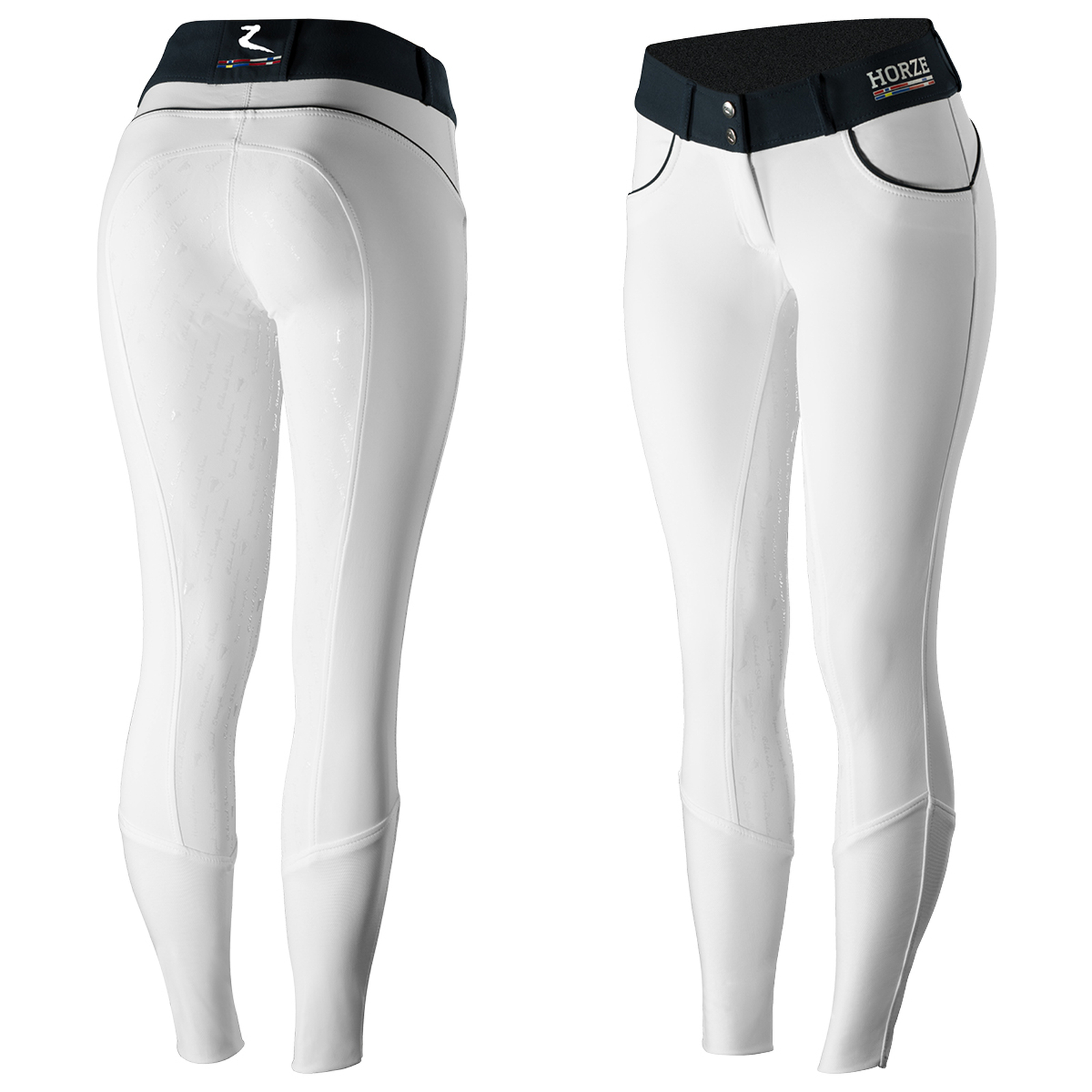 Wei&szlig; Horze Nordic Performance Damen-Vollbesatzreithose mit Silikongrip, UPF 50+