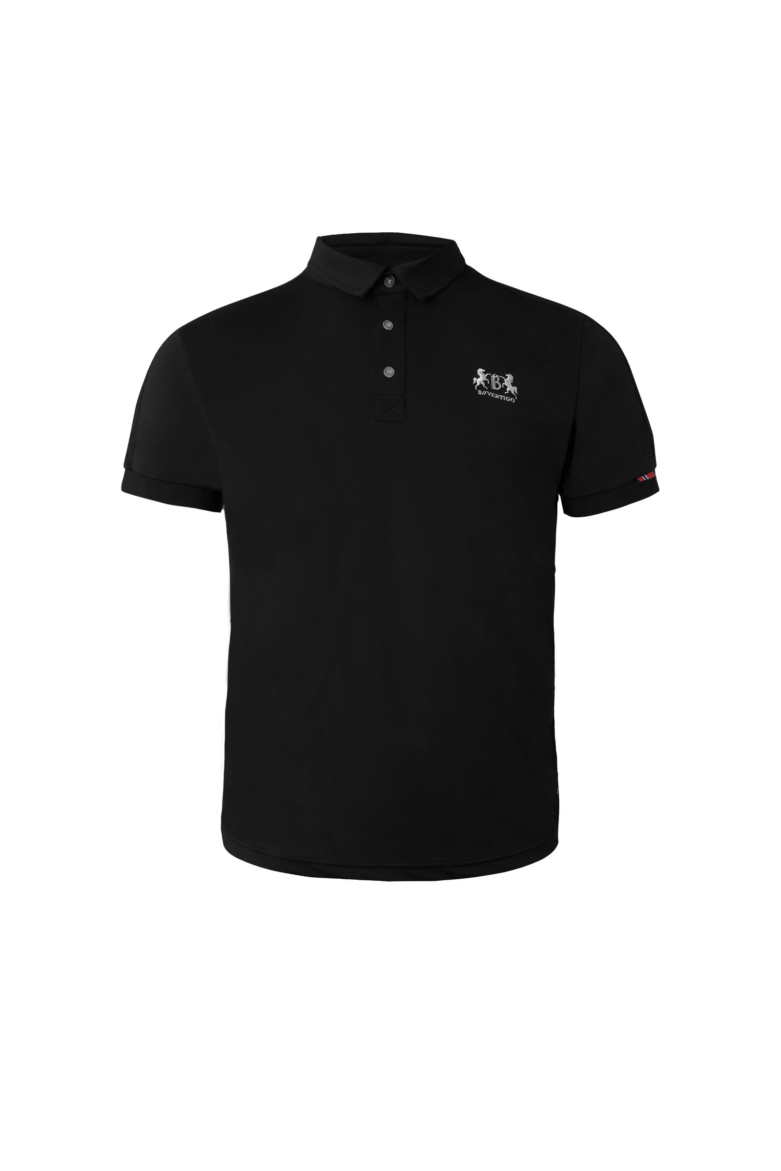 black B Vertigo Flynn Herren Funktions Polo Shirt