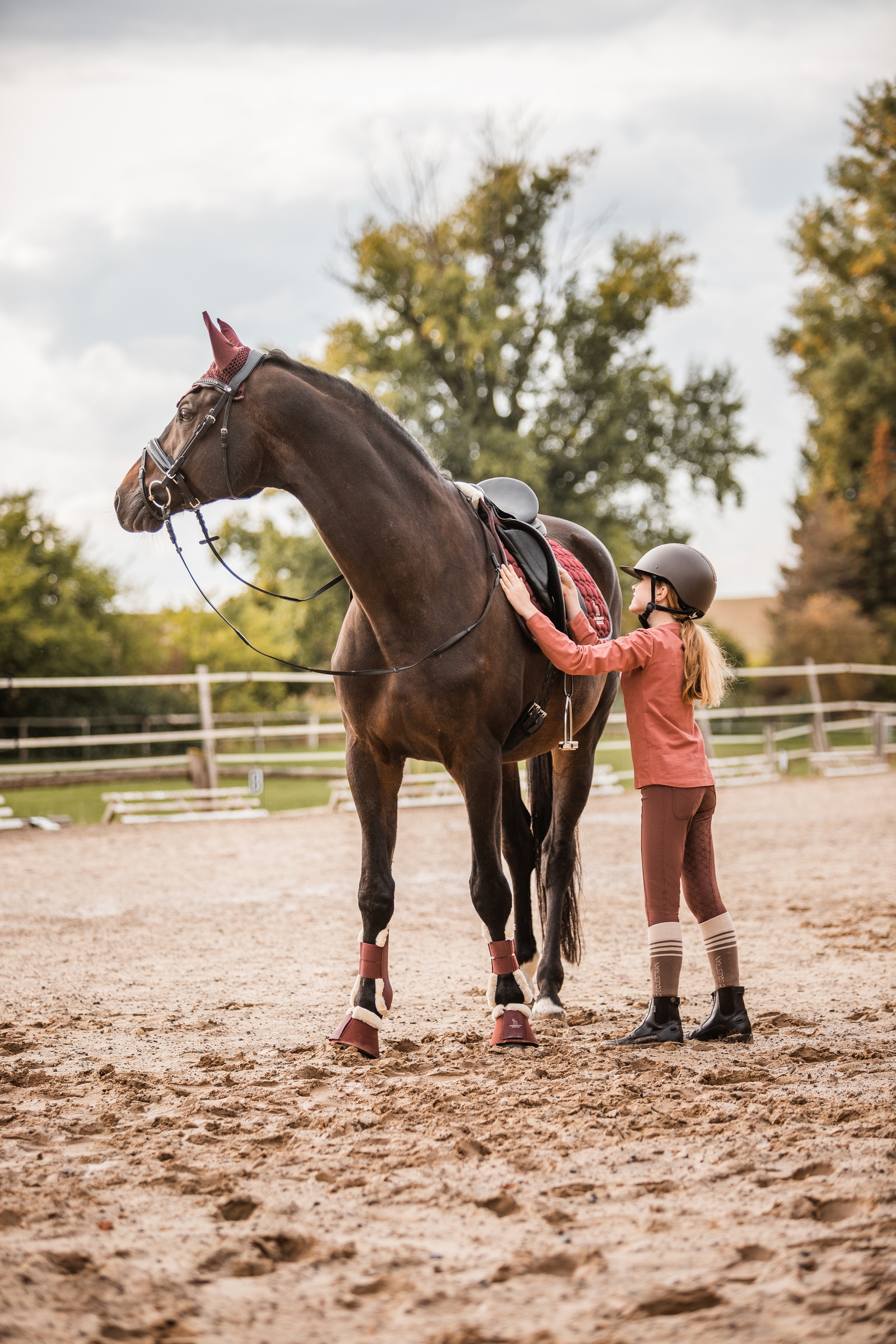 Horze Leighton Teens Vollbesatzreithose mit Silikongrip und Handytasche