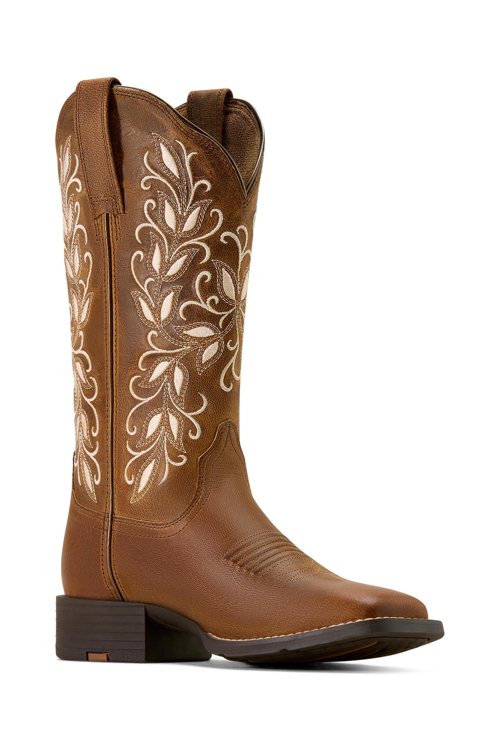 Ariat Damen Round Up Holly Westernstiefel mit breiten Square Toe  