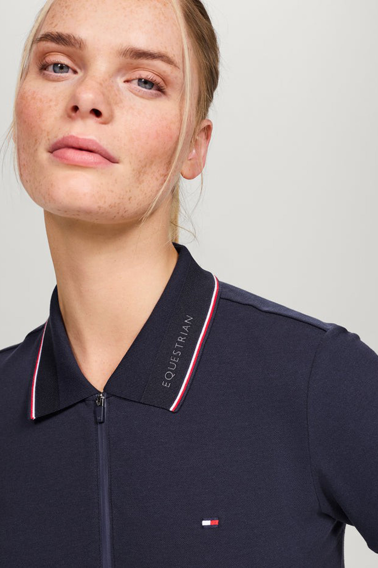 Tommy Hilfiger Equestrian Camden Damenpolo mit Reißverschluss