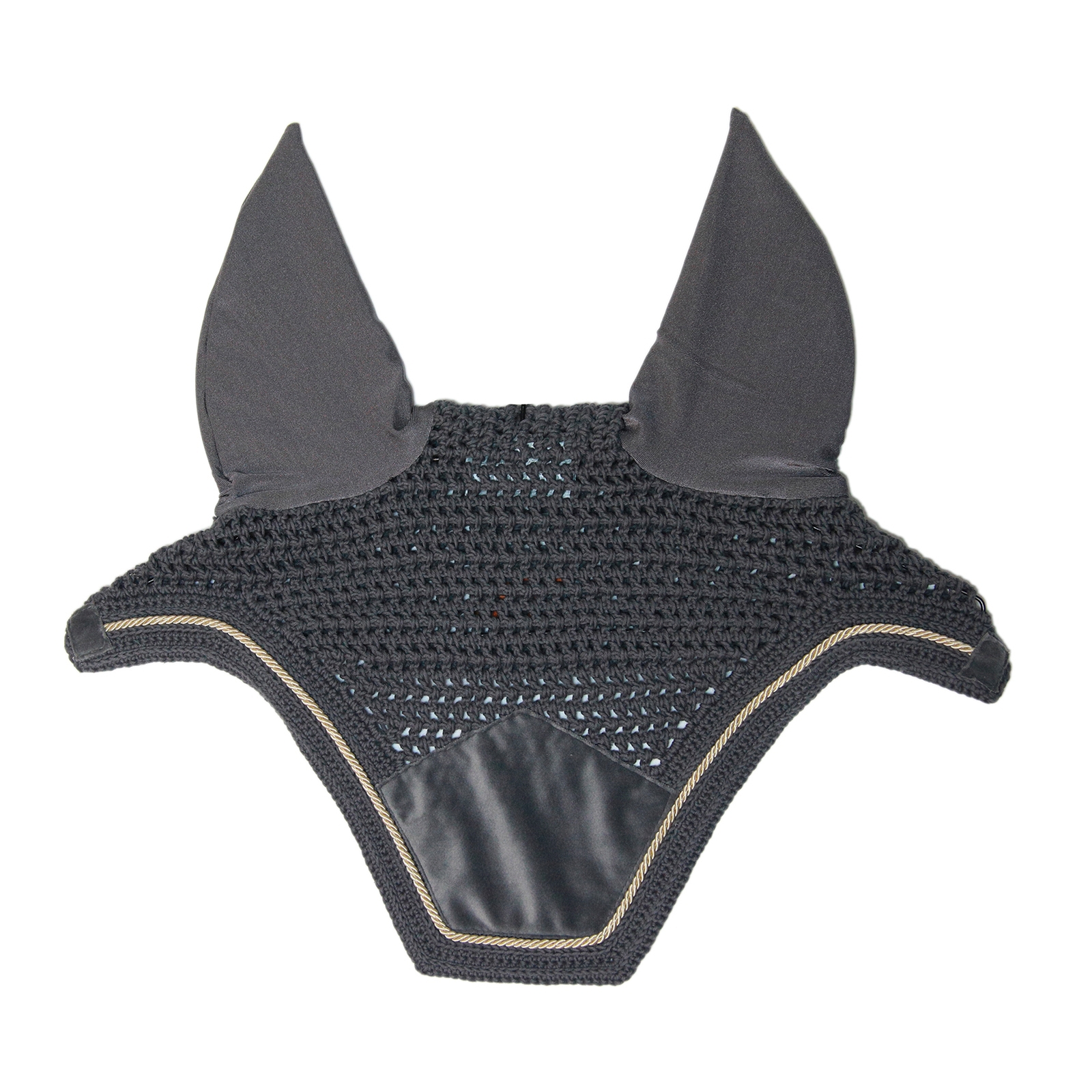 Grey Kentucky Horsewear Wellington Velvet Basic Fliegenhaube