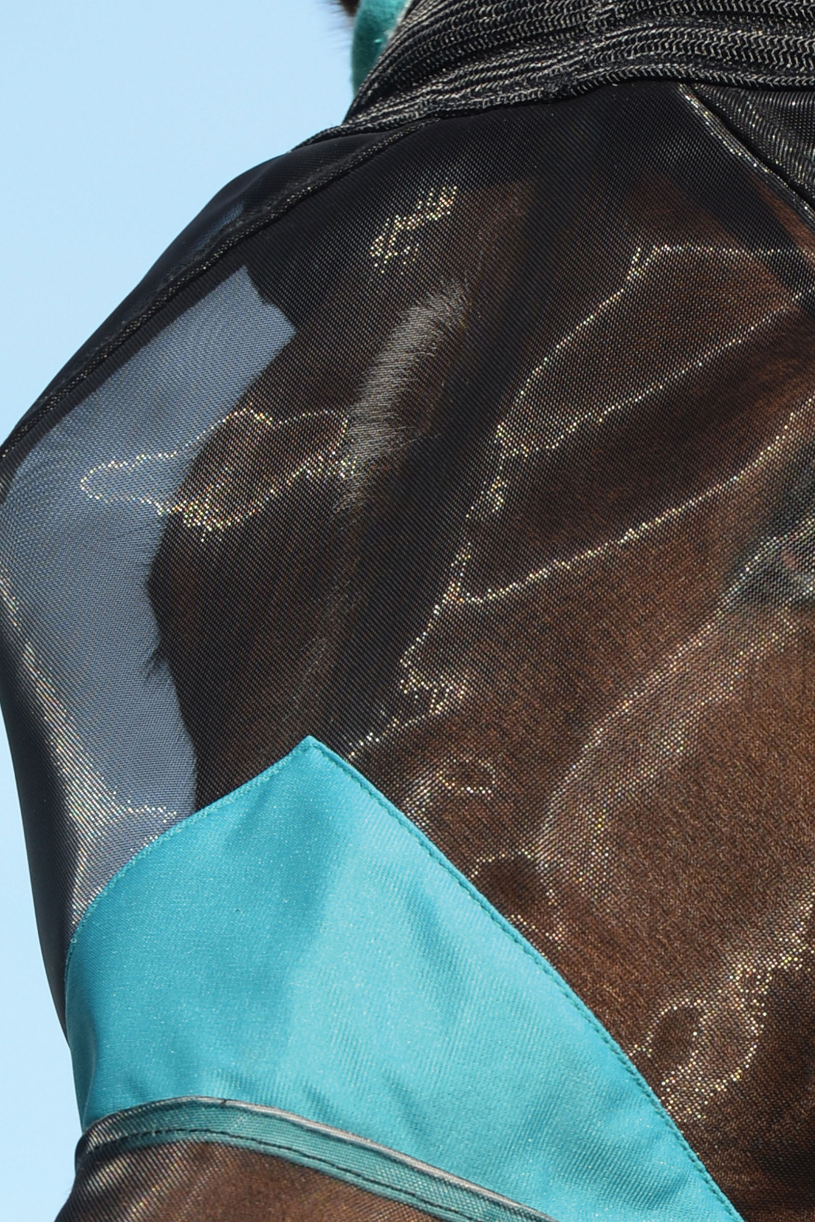 Weatherbeeta Comfitec Deluxe Fine Mesh Fliegenmaske mit Ohren und Fransen